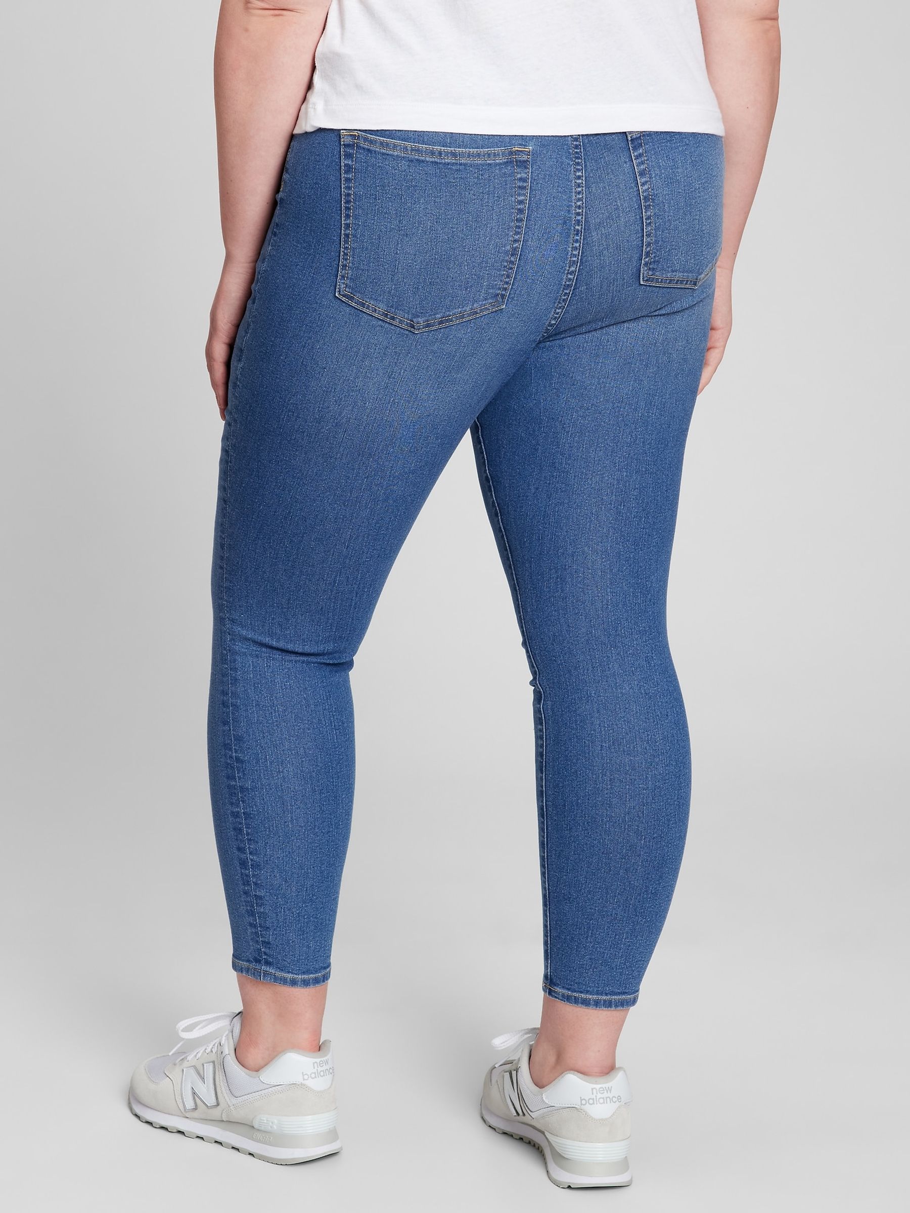 Blue High Waisted Super Stretch Skinny Jeggings - Image 5 of 5