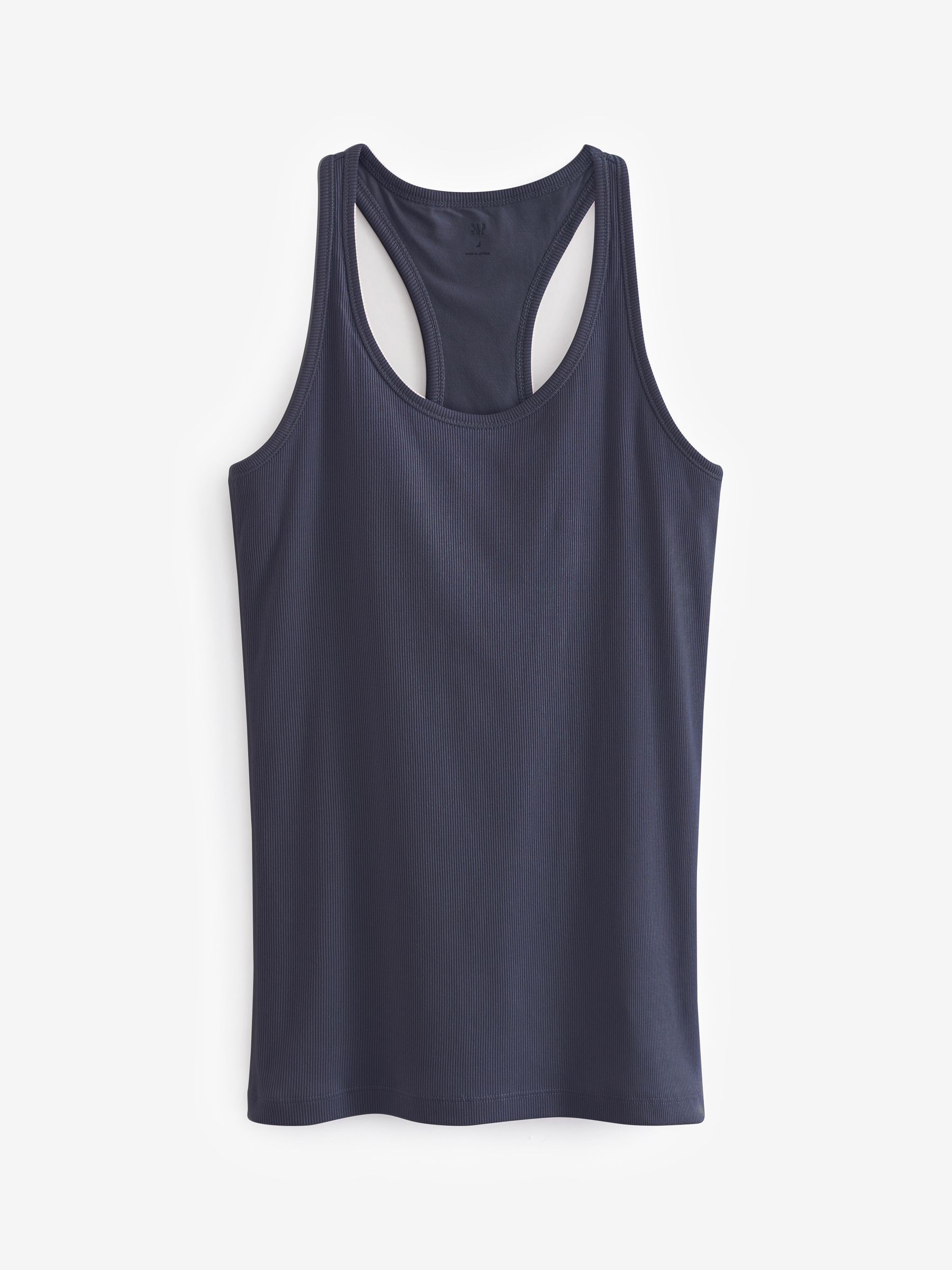 Navy Blue Ribbed Support Vest - Image 2 of 4