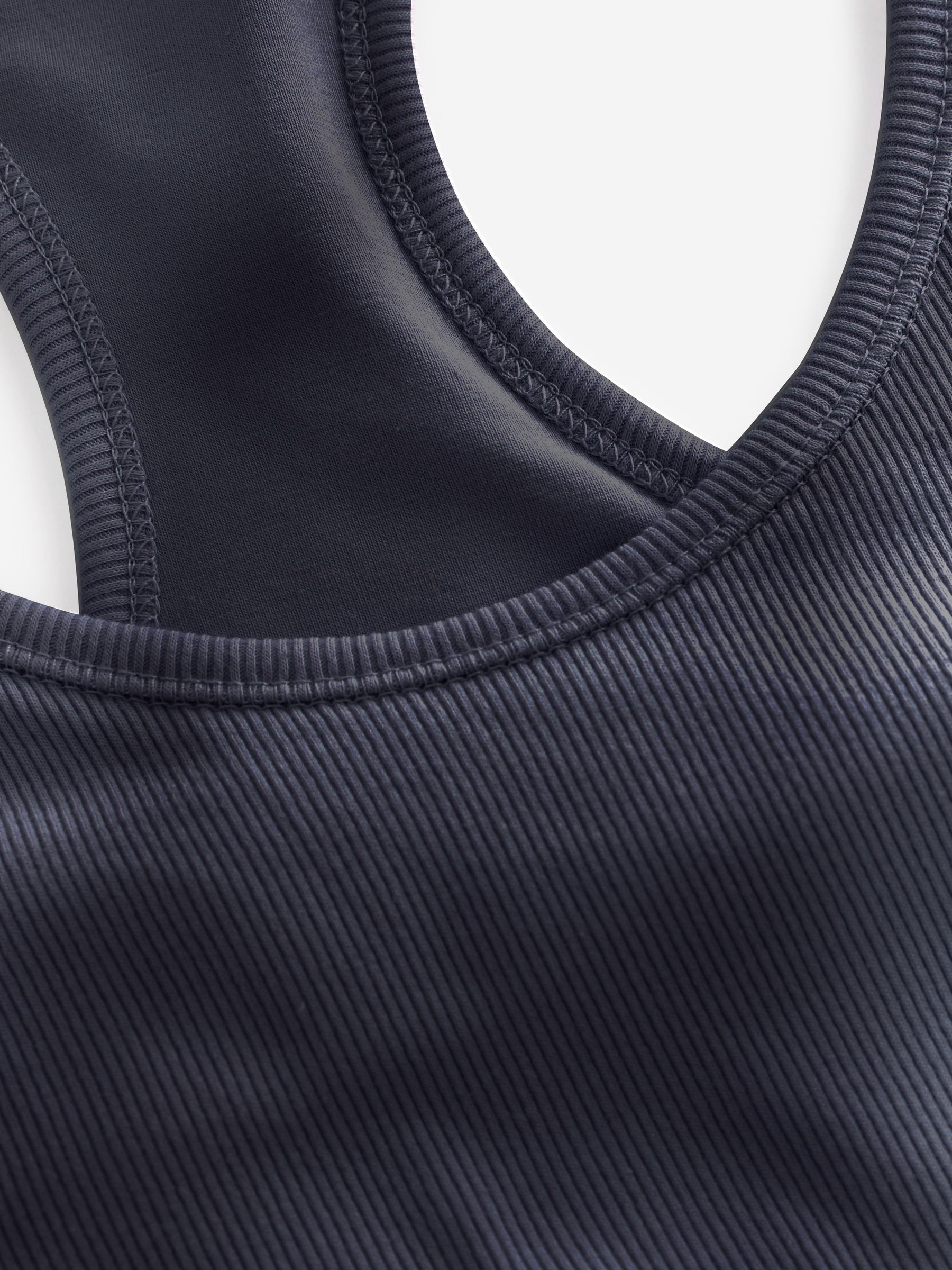 Navy Blue Ribbed Support Vest - Image 4 of 4
