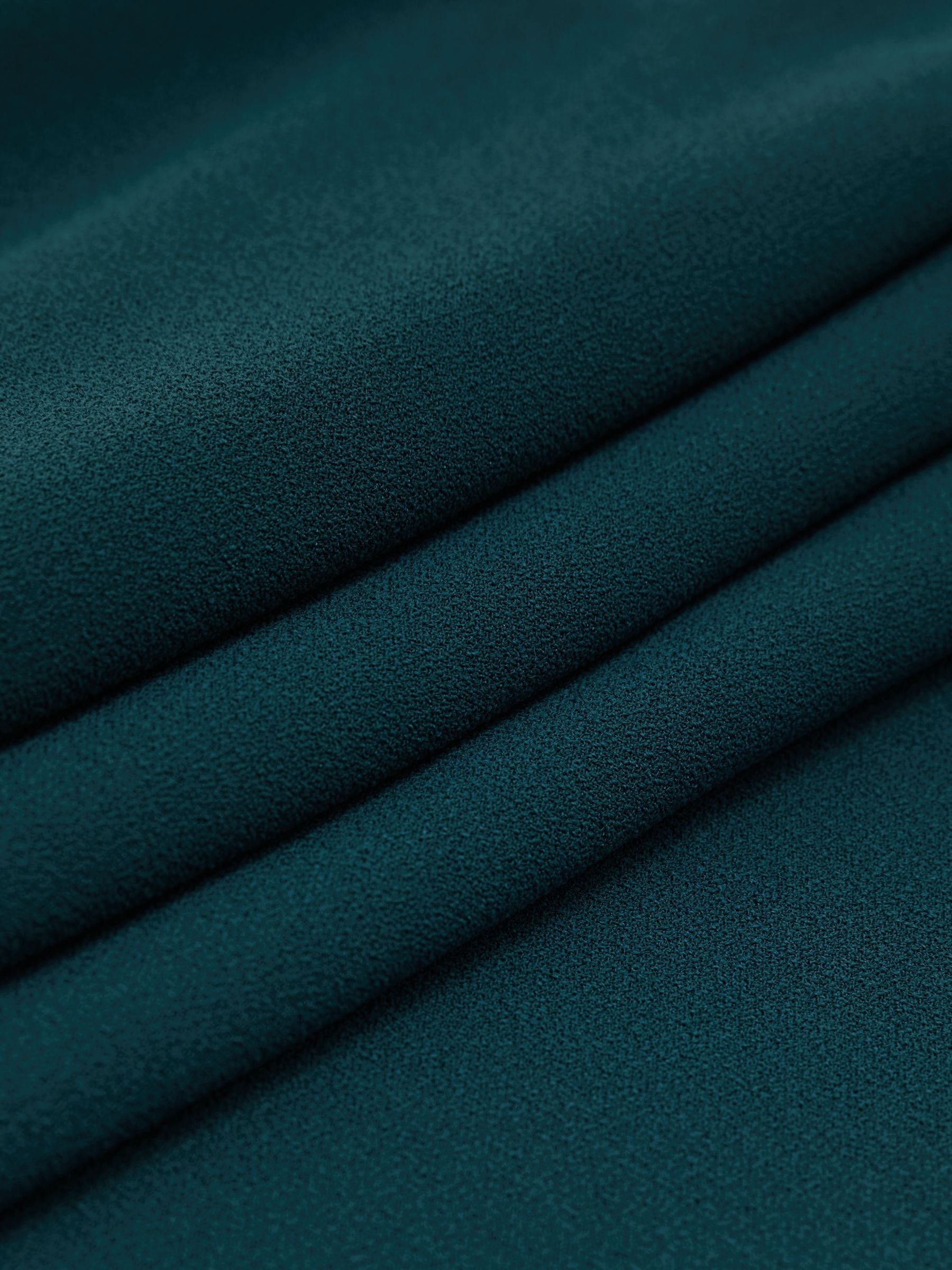 One-Shoulder Draped Mini Dress in Teal Green - Image 6 of 6