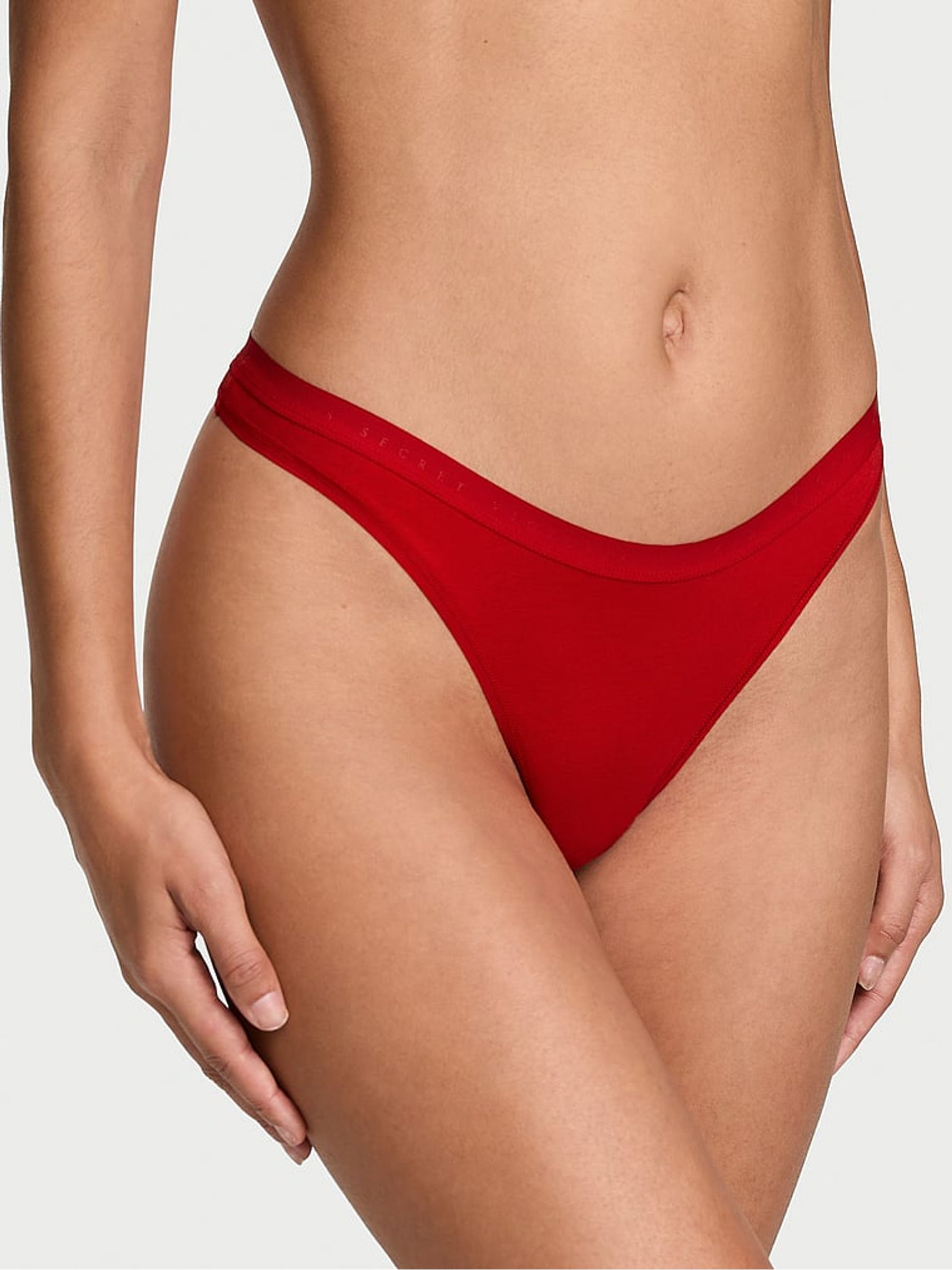Lipstick Red Thong Knickers - Image 1 of 2 Lipstick Red Thong Knickers - Image 1 of 2