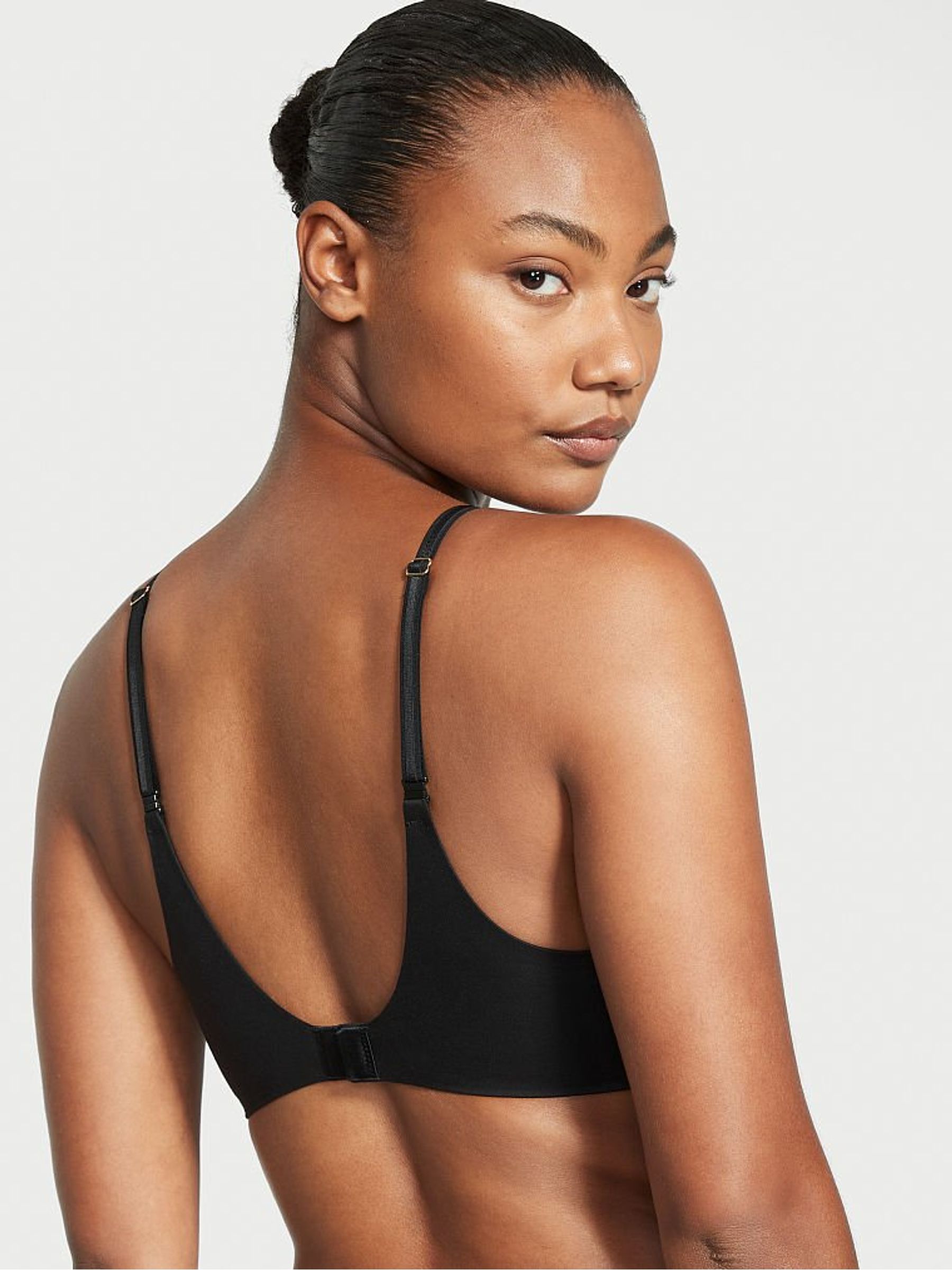 Black Smooth Lightly Lined Full Cup Bra - Image 2 of 4
