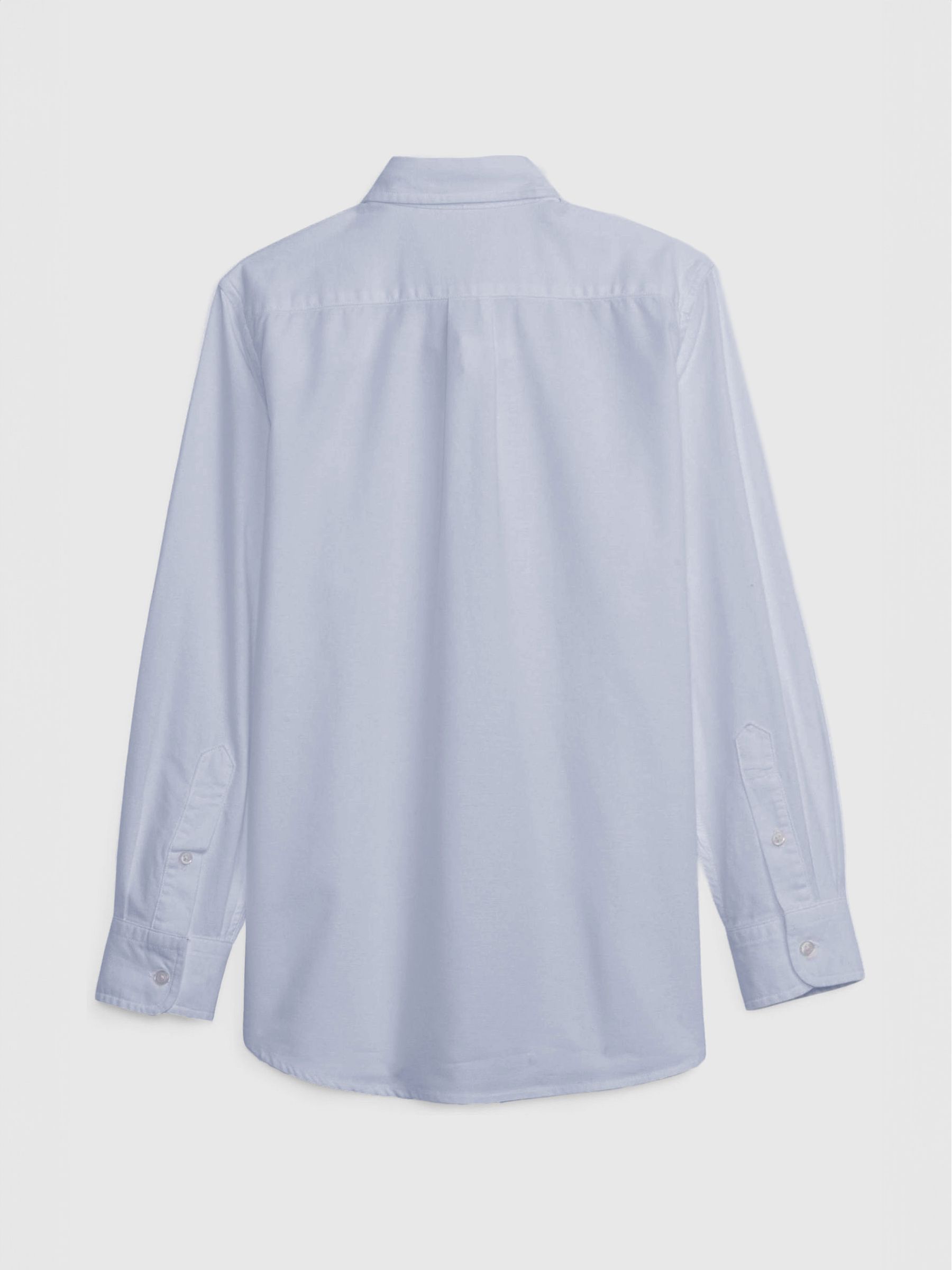 Blue Cotton Long Sleeve Pocket Oxford Shirt (4-13yrs) - Image 5 of 6