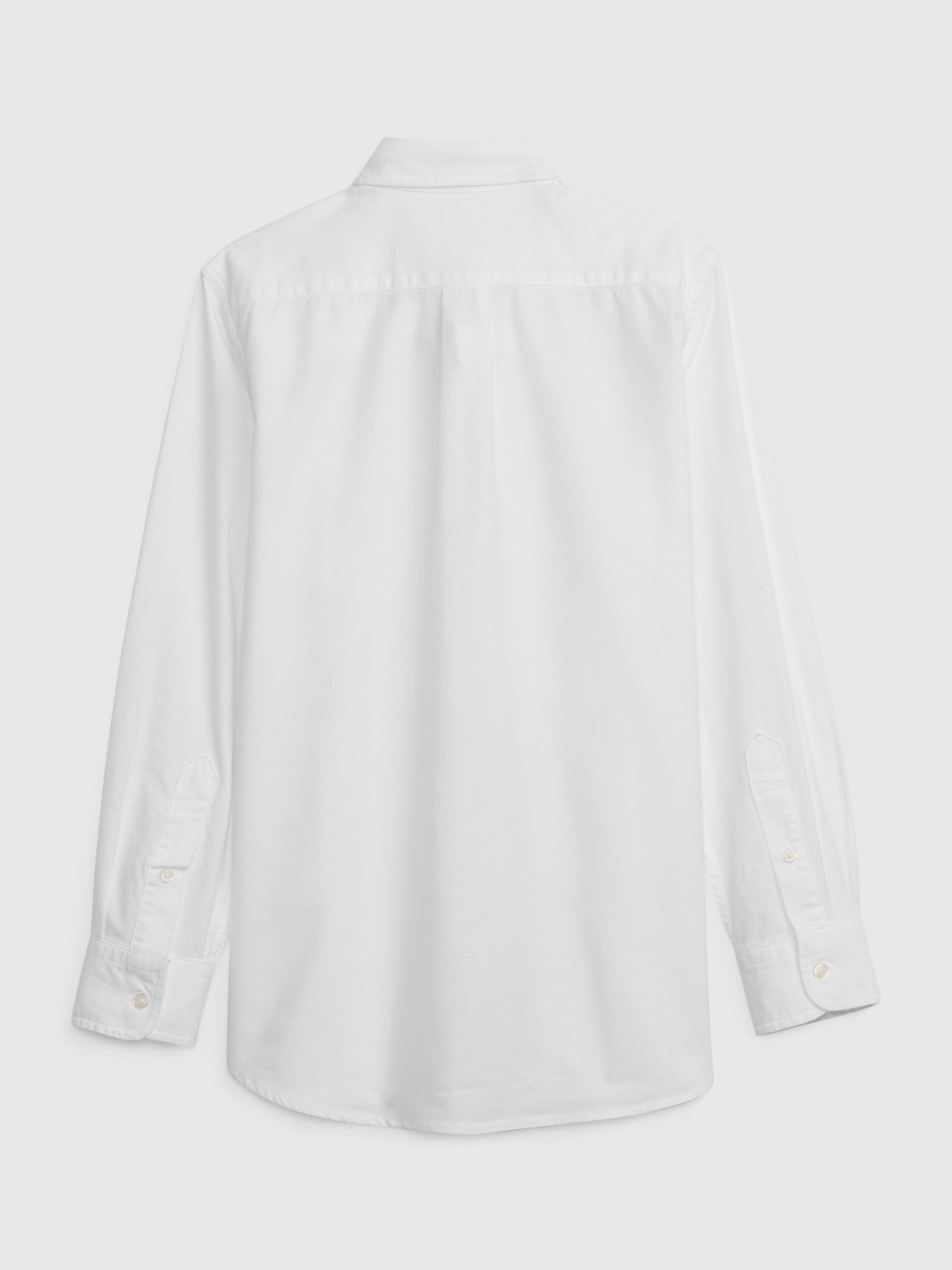 White Cotton Long Sleeve Pocket Oxford Shirt (4-13yrs) - Image 5 of 6