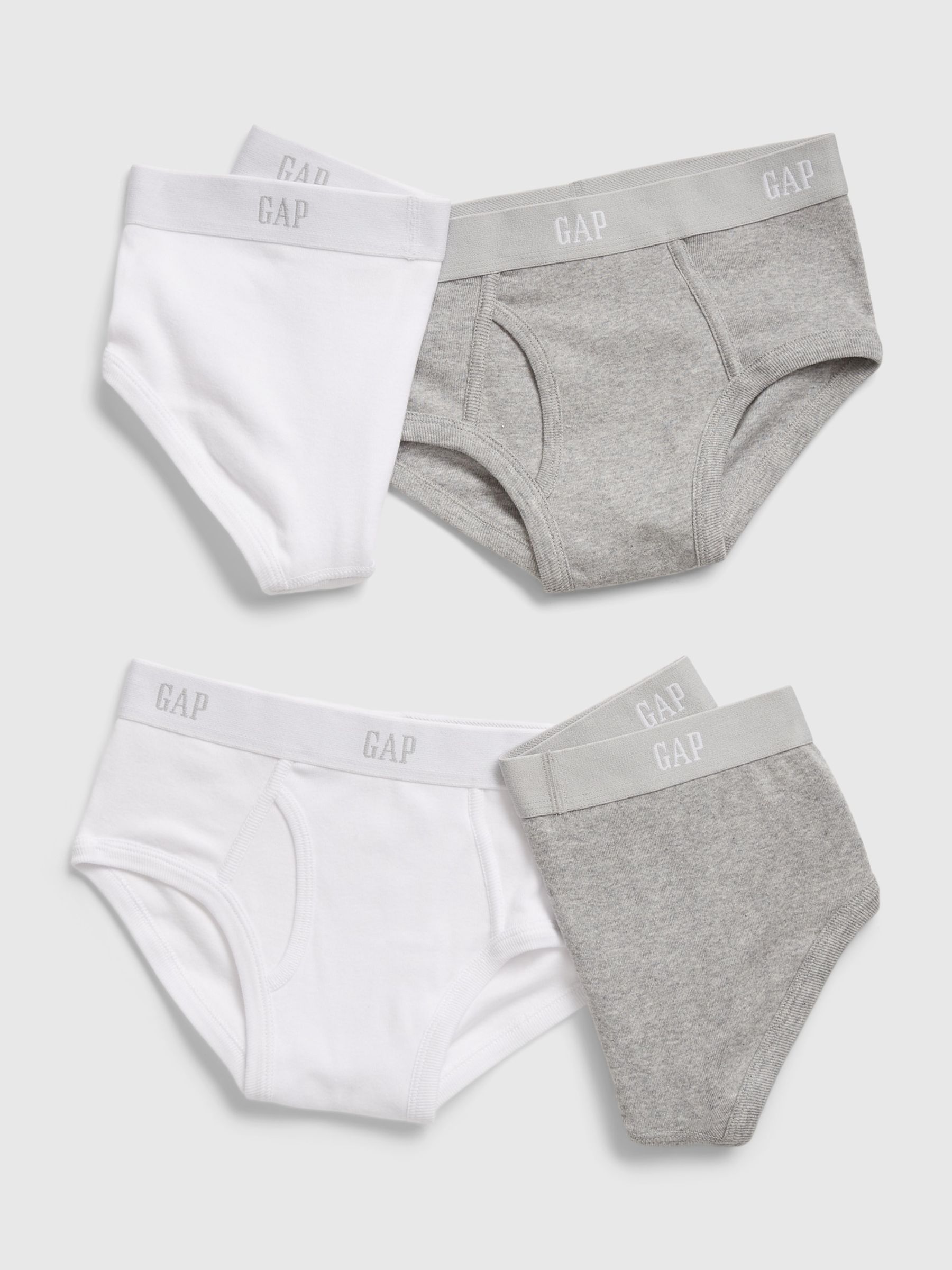 Multi Kids Organic Cotton Logo 4 Pack Briefs (4-13yrs) - Image 1 of 2