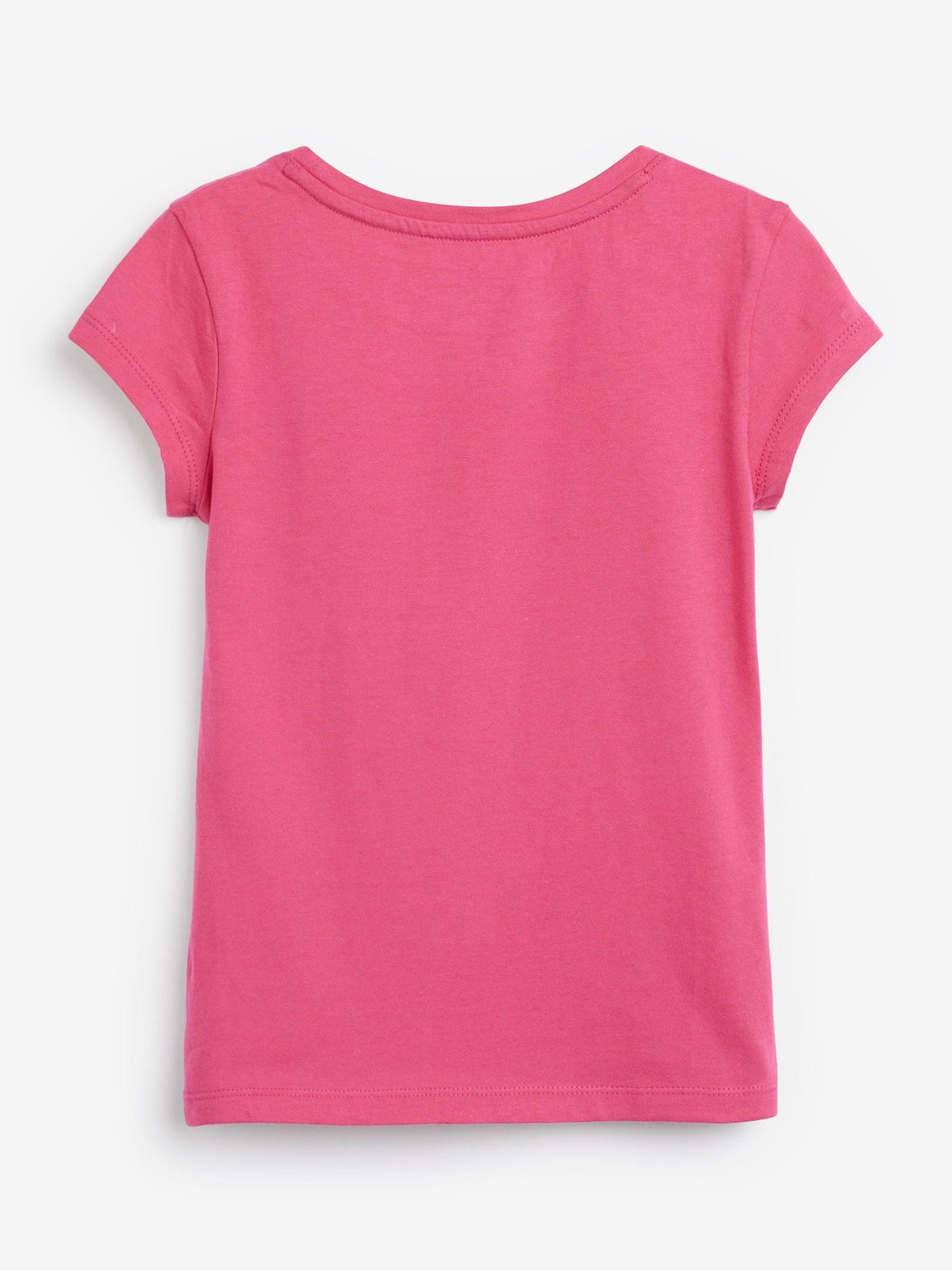 Pink Metallic Logo Short Sleeve T-Shirt (4-13yrs) - Image 2 of 3