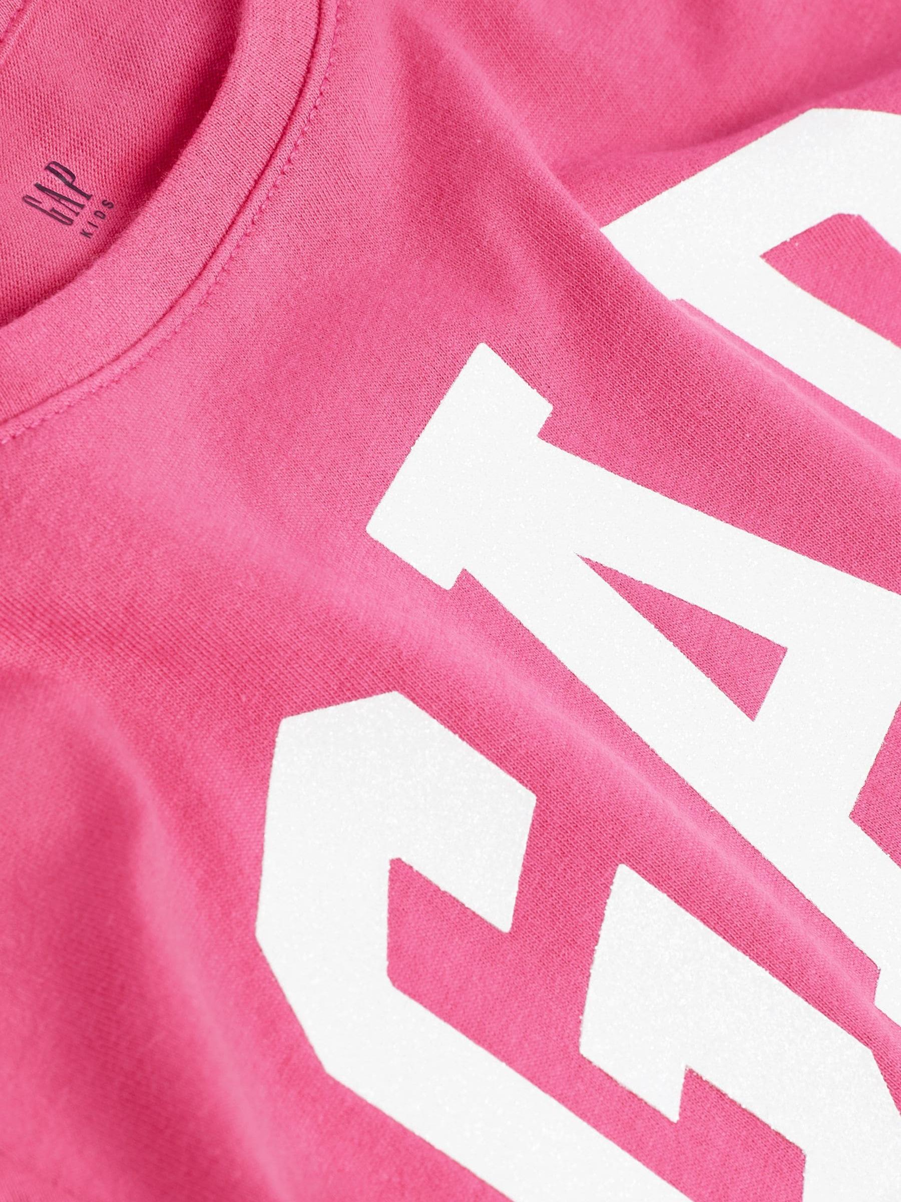 Pink Metallic Logo Short Sleeve T-Shirt (4-13yrs) - Image 3 of 3
