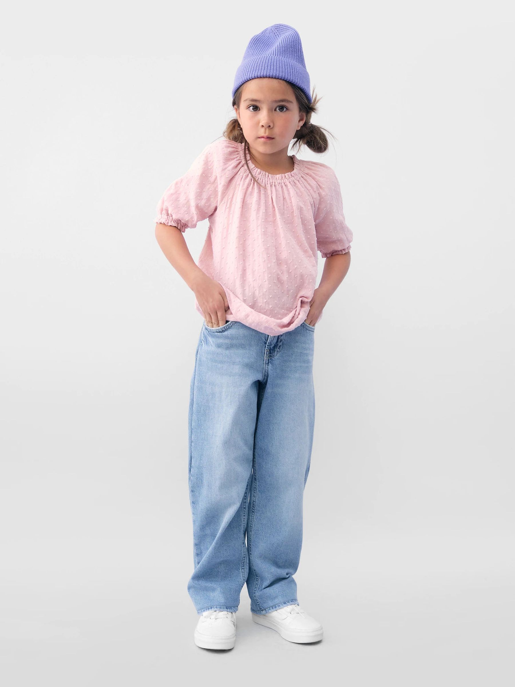 Light Wash Blue Organic Cotton High Rise '90s Loose Jeans - Image 1 of 1