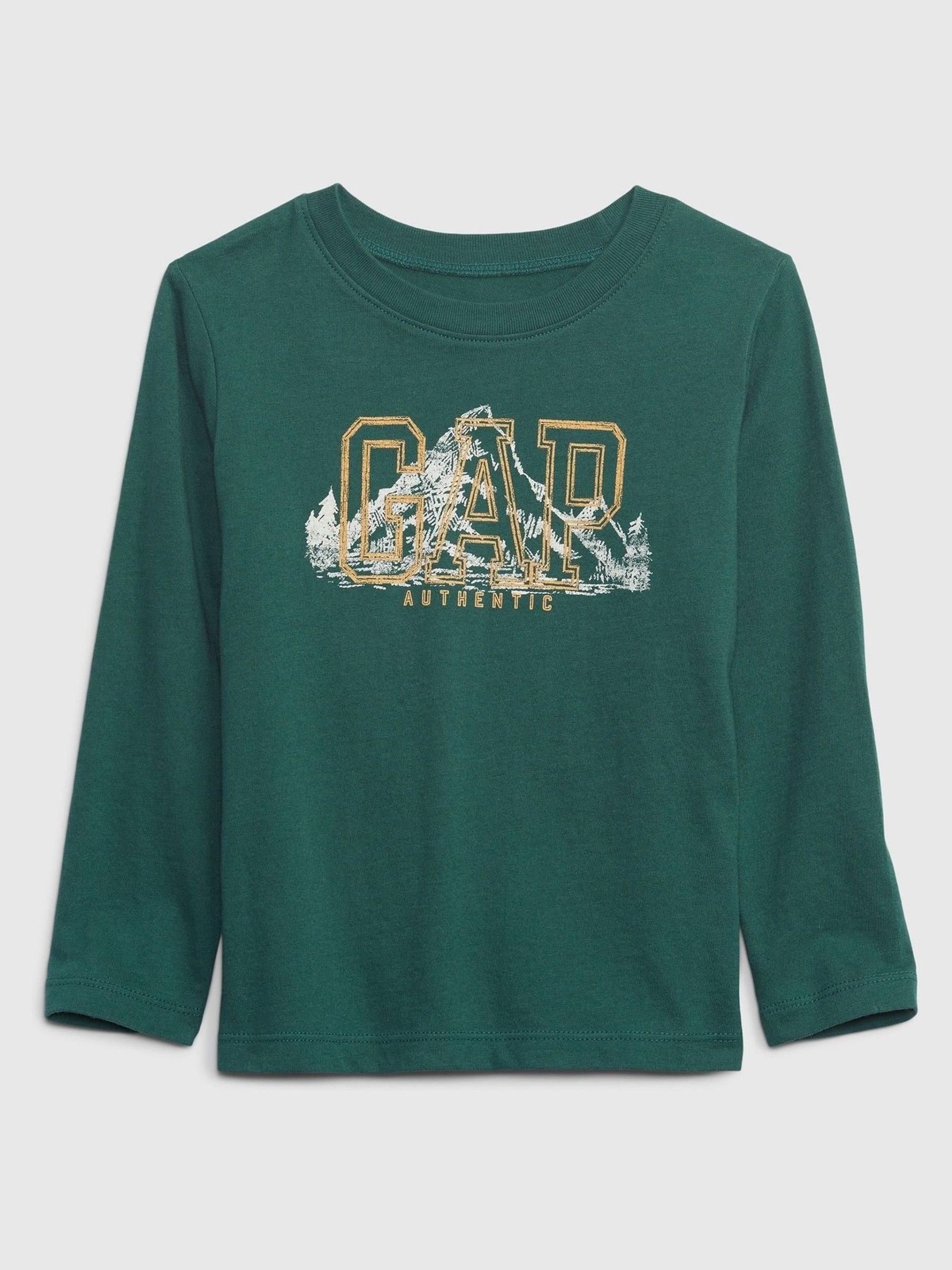 Dark Green Long Sleeve Crew Neck T-Shirt - Image 1 of 2