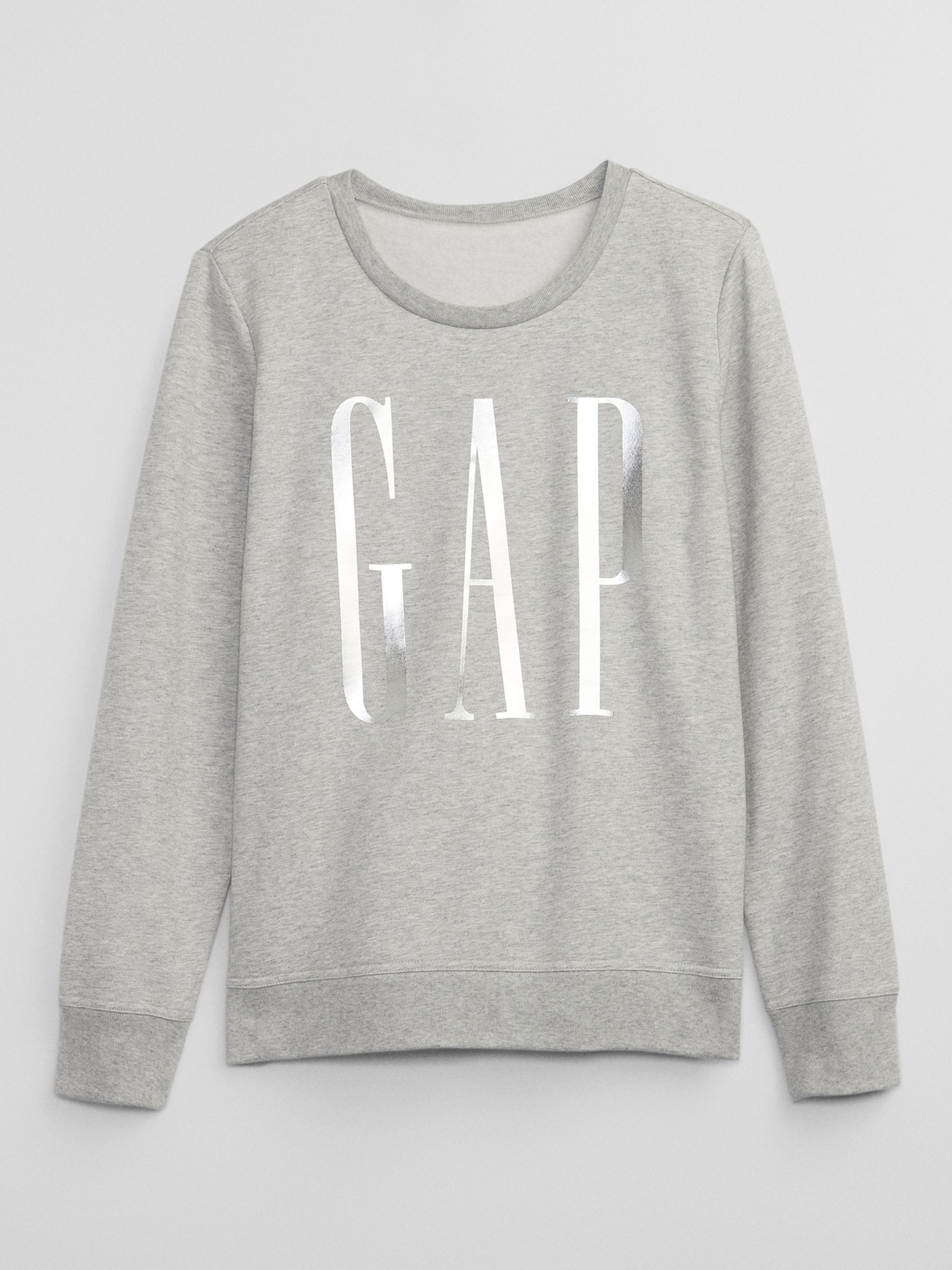 Grey Metallic Logo Crew Neck Sweatshirt - Image 3 of 4