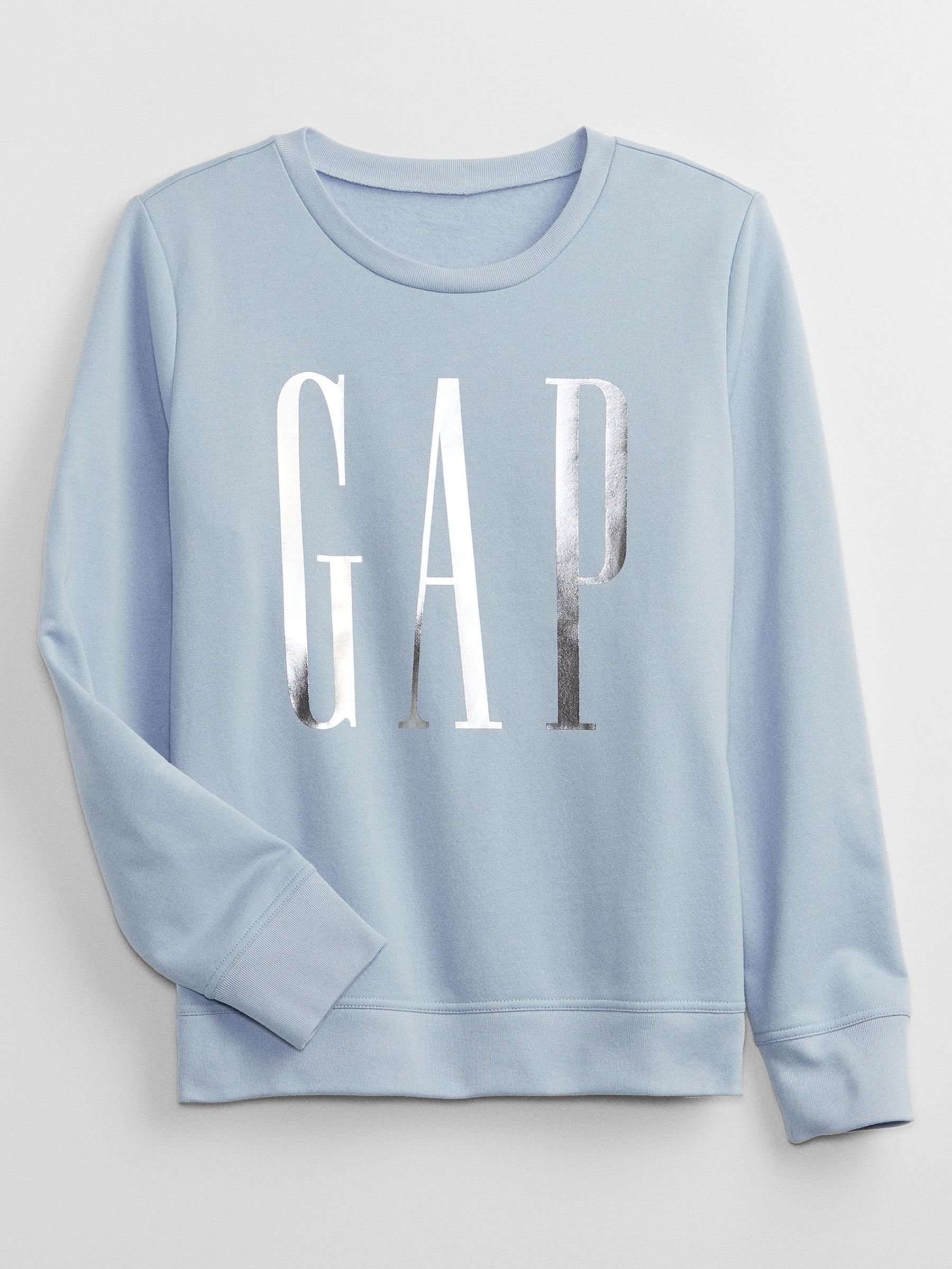Blue Metallic Logo Crew Neck Sweatshirt - Image 3 of 4