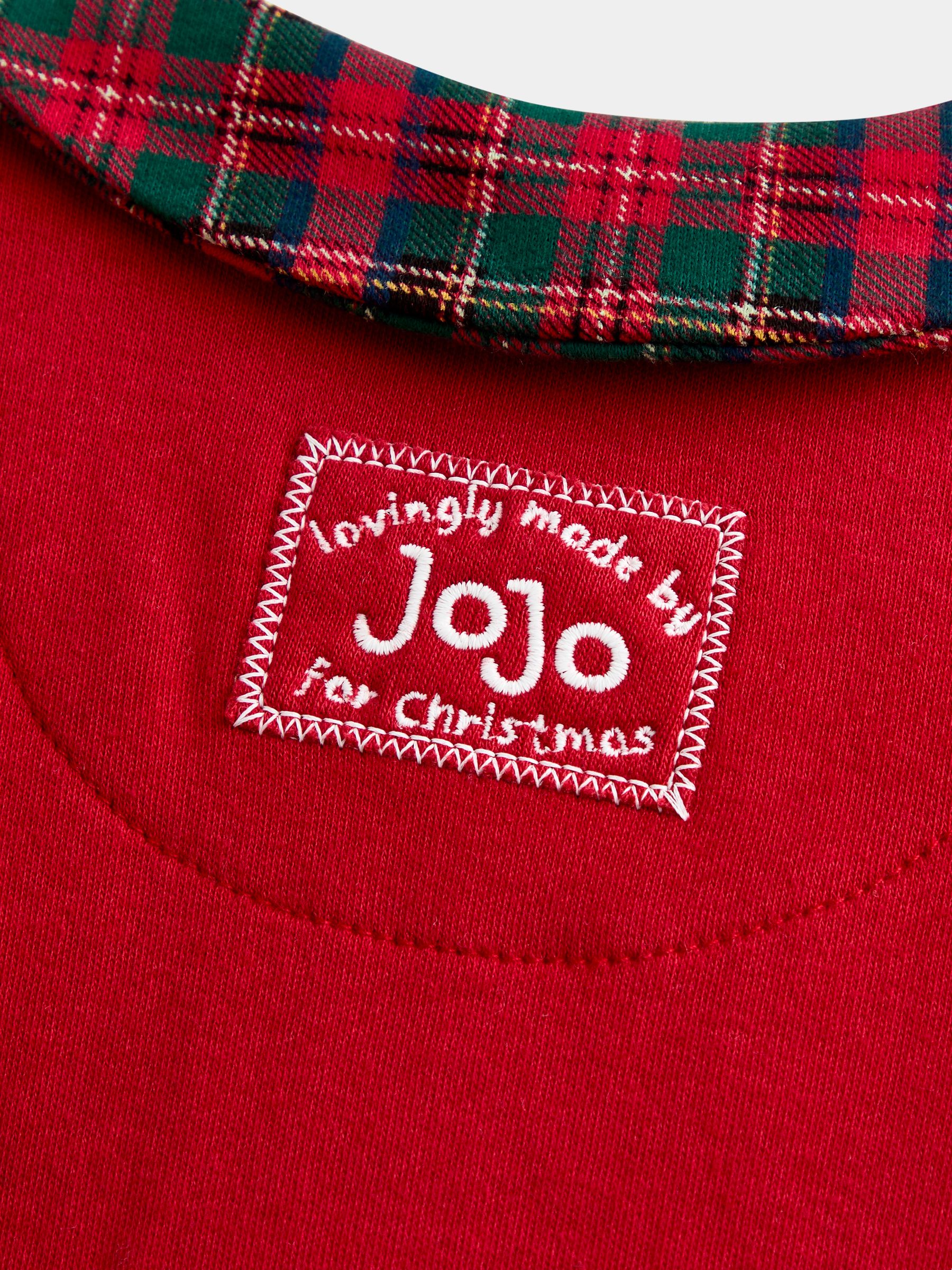 Red Christmas Embroidered Footed Sleepsuit - Image 5 of 5