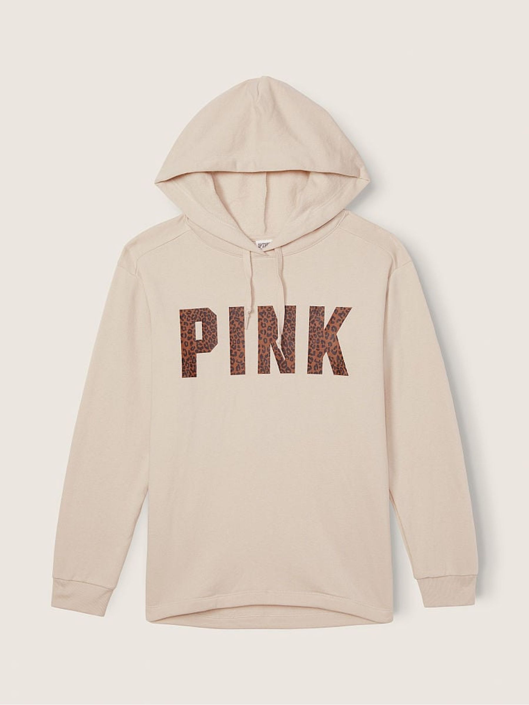 Vanilla Bean Leopard Sans Logo Logo Long Sleeve Hoodie - Image 4 of 4