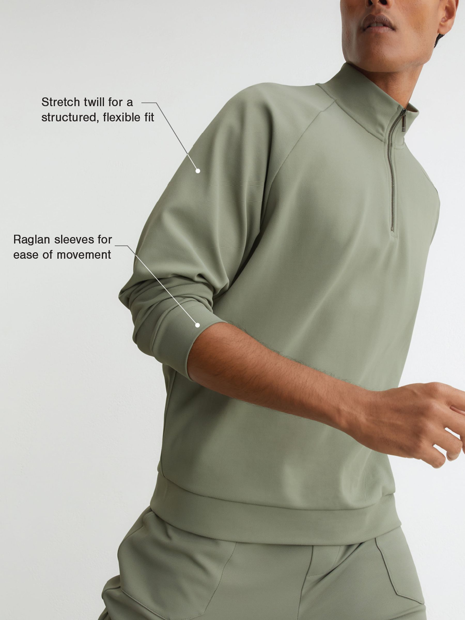 Sweat Top in Sage Green - Image 4 of 9