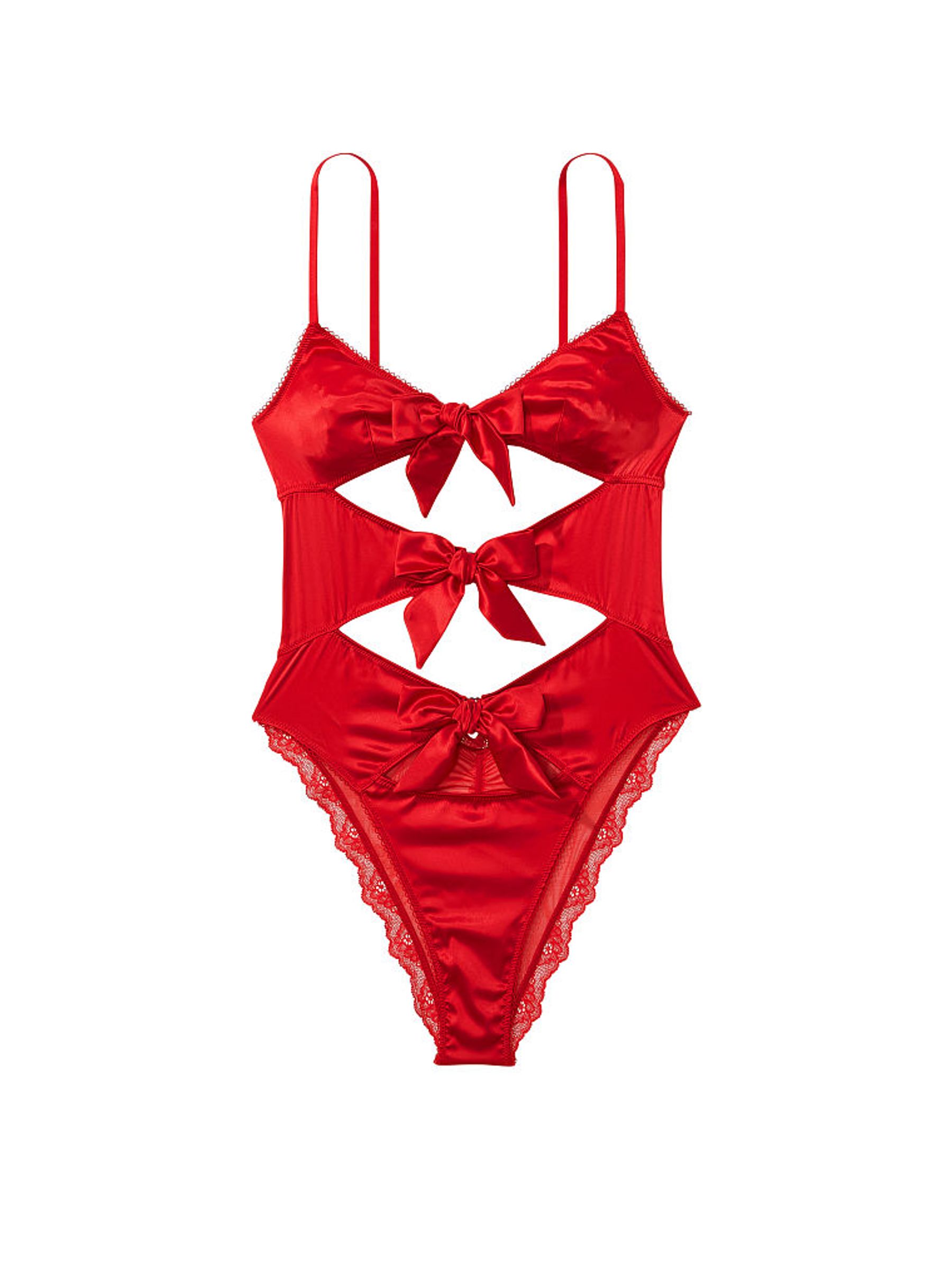 Lipstick Red Tied with a Bow Bodysuit - Image 4 of 4