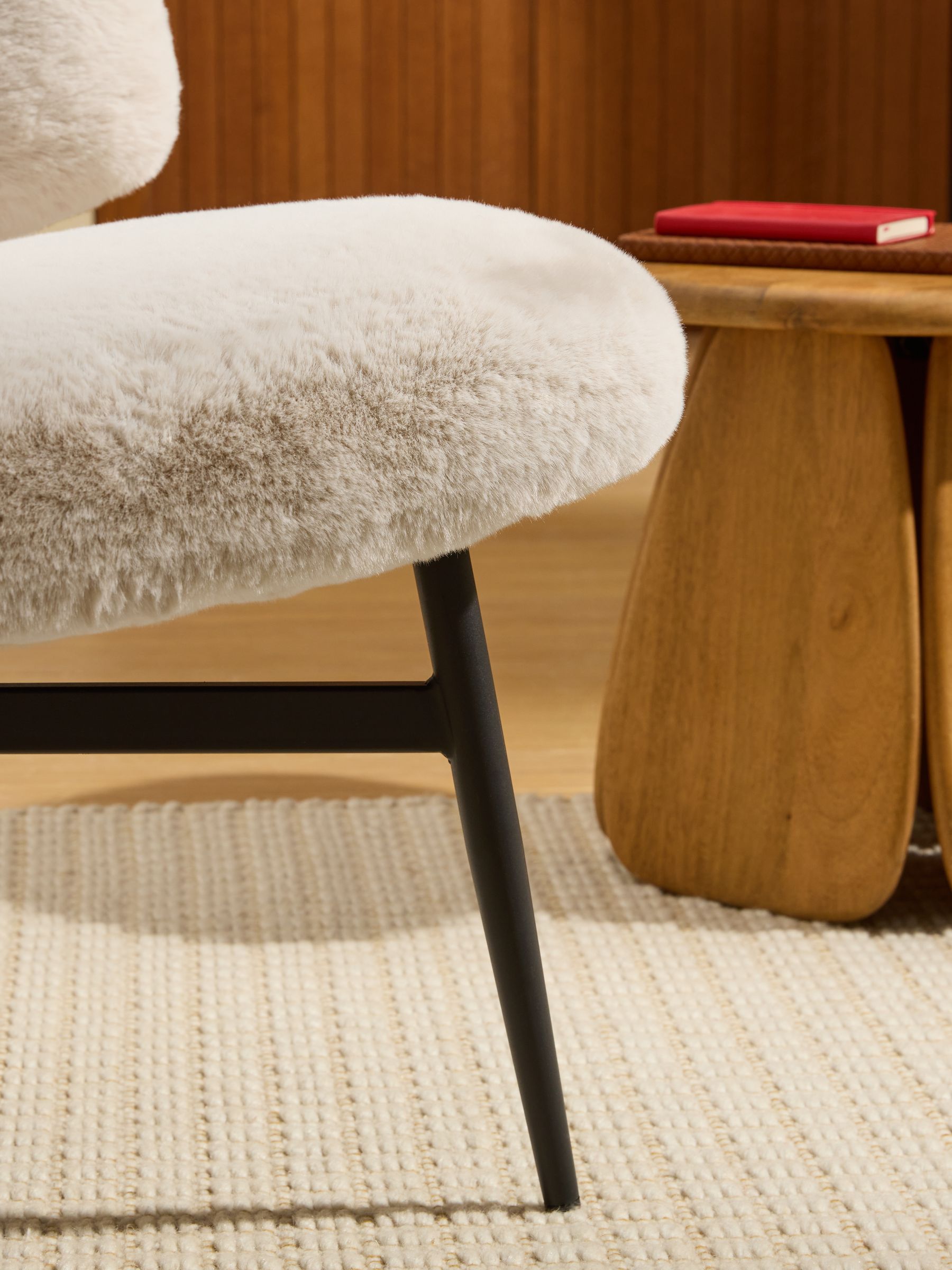 Kuta Accent Chair in Taupe Natural Arctic Faux Fur - Image 2 of 9 Kuta Accent Chair in Taupe Natural Arctic Faux Fur - Image 2 of 9
