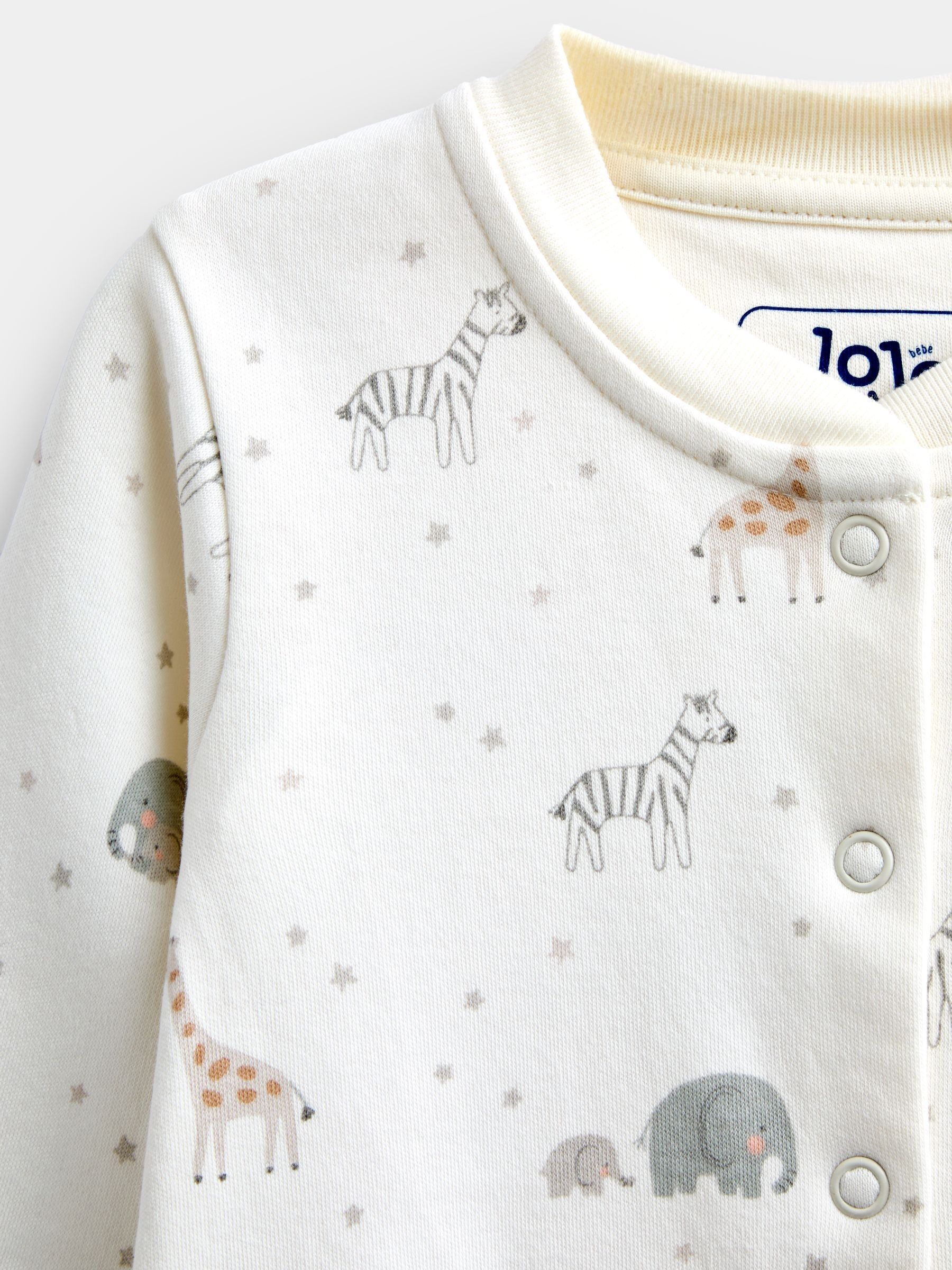 Cream Safari Sleepsuit & Hat Set - Image 6 of 7