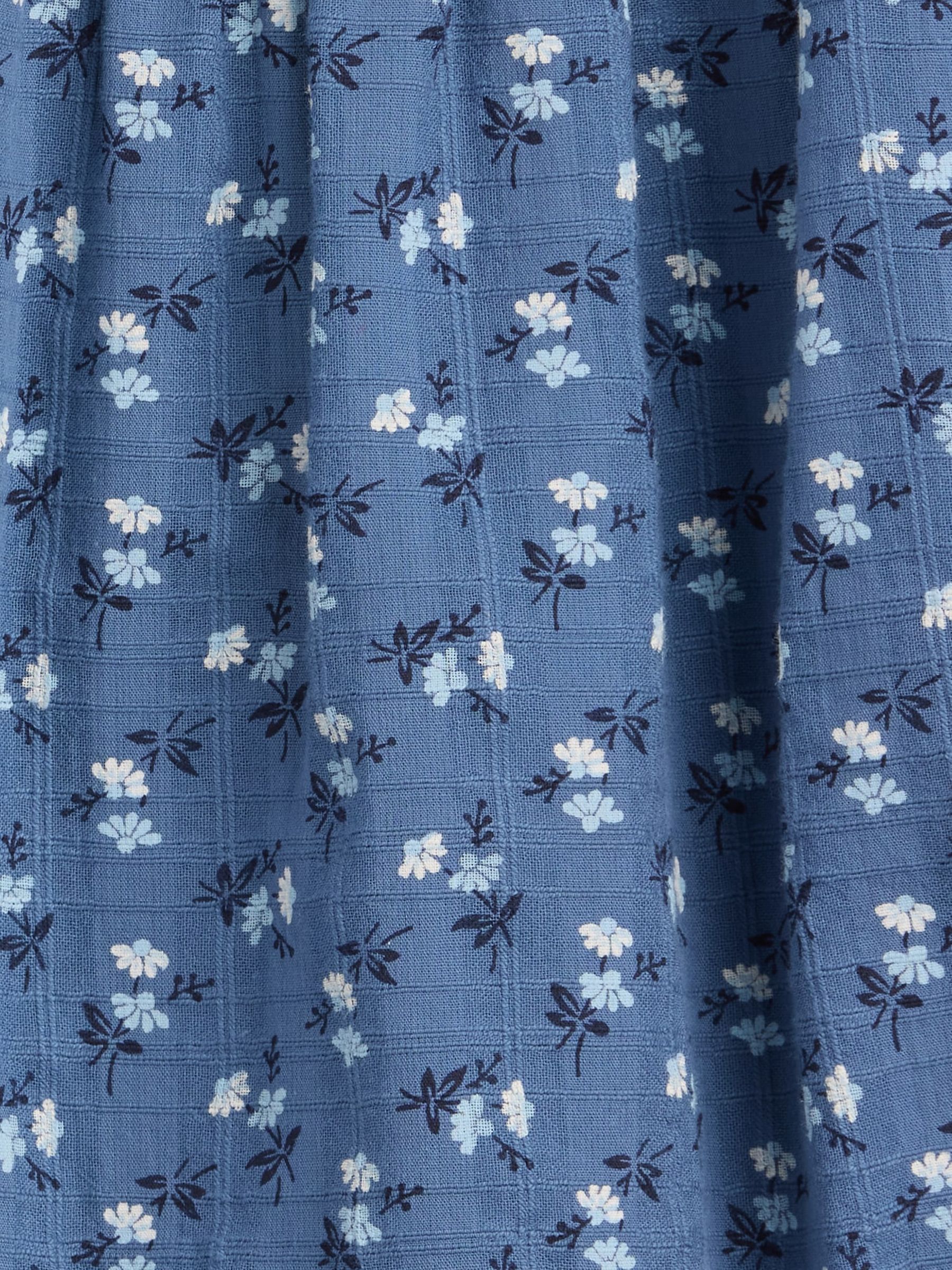 Blue Ruffle Collar Floral Bubble Bodysuit - Image 3 of 3 Blue Ruffle Collar Floral Bubble Bodysuit - Image 3 of 3