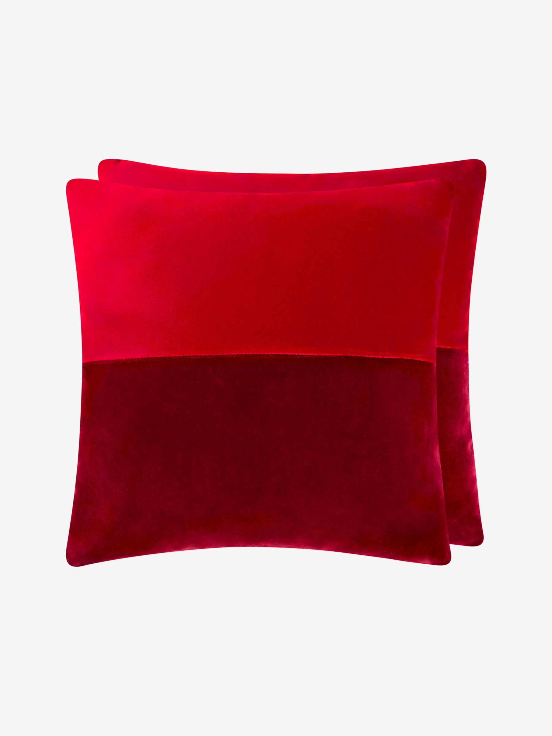Jasper Conran London Red Velvet Feather Filled Cushion - Image 3 of 3