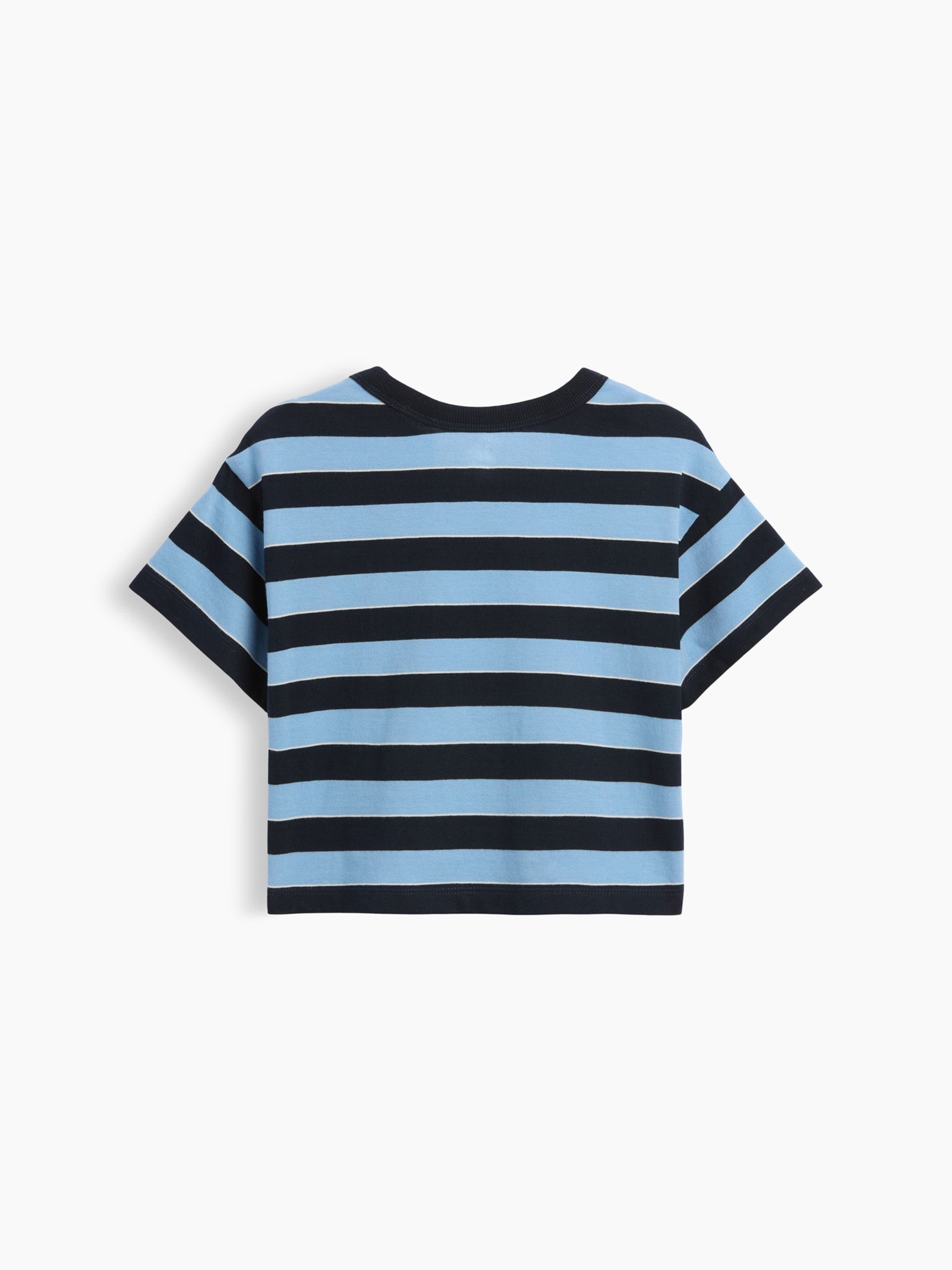 Blue Stripe Oversized Boxy Short Sleeve T-Shirt - Image 2 of 2