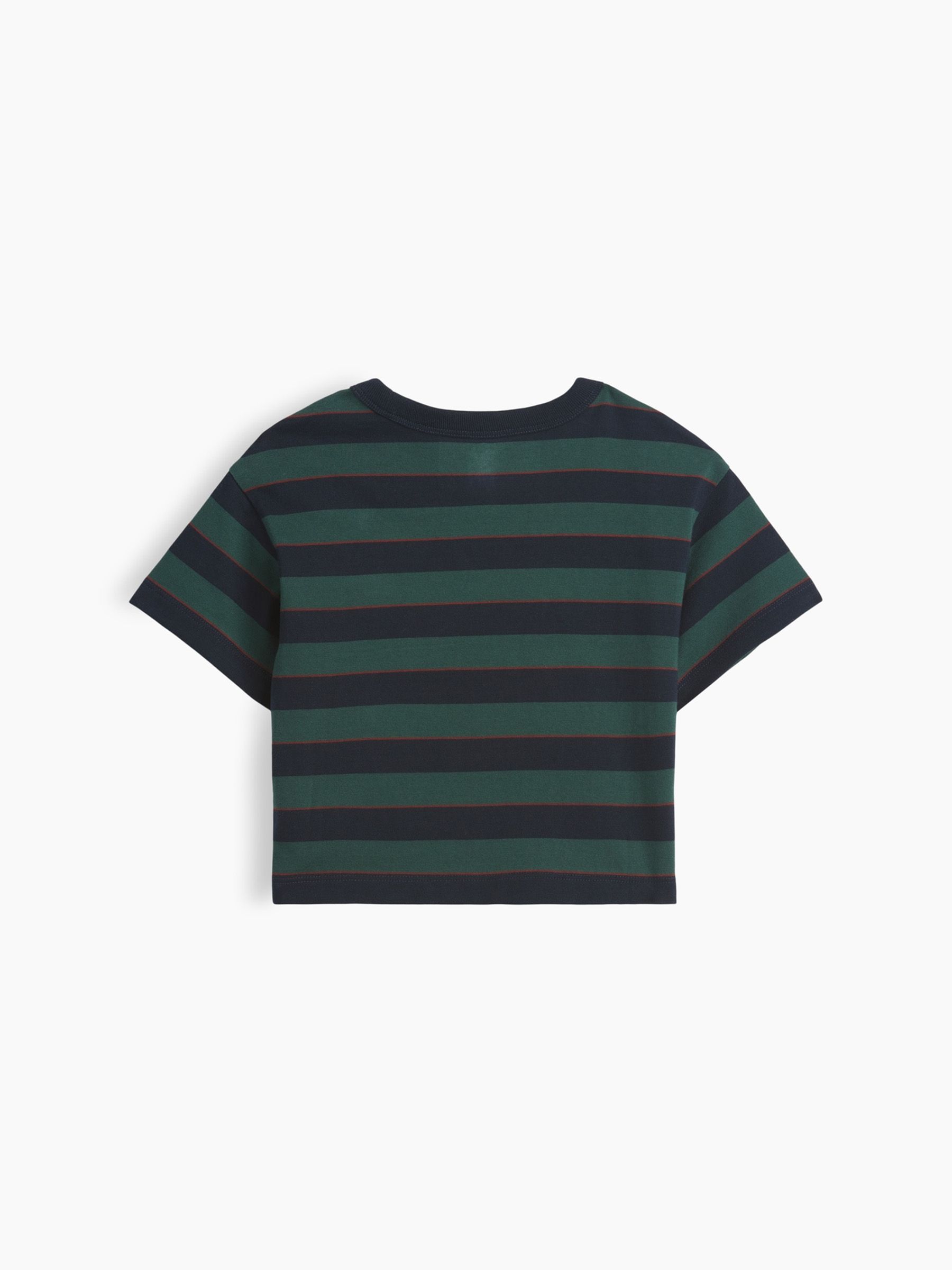 Green/Navy Stripe Oversized Boxy Short Sleeve T-Shirt - Image 2 of 2