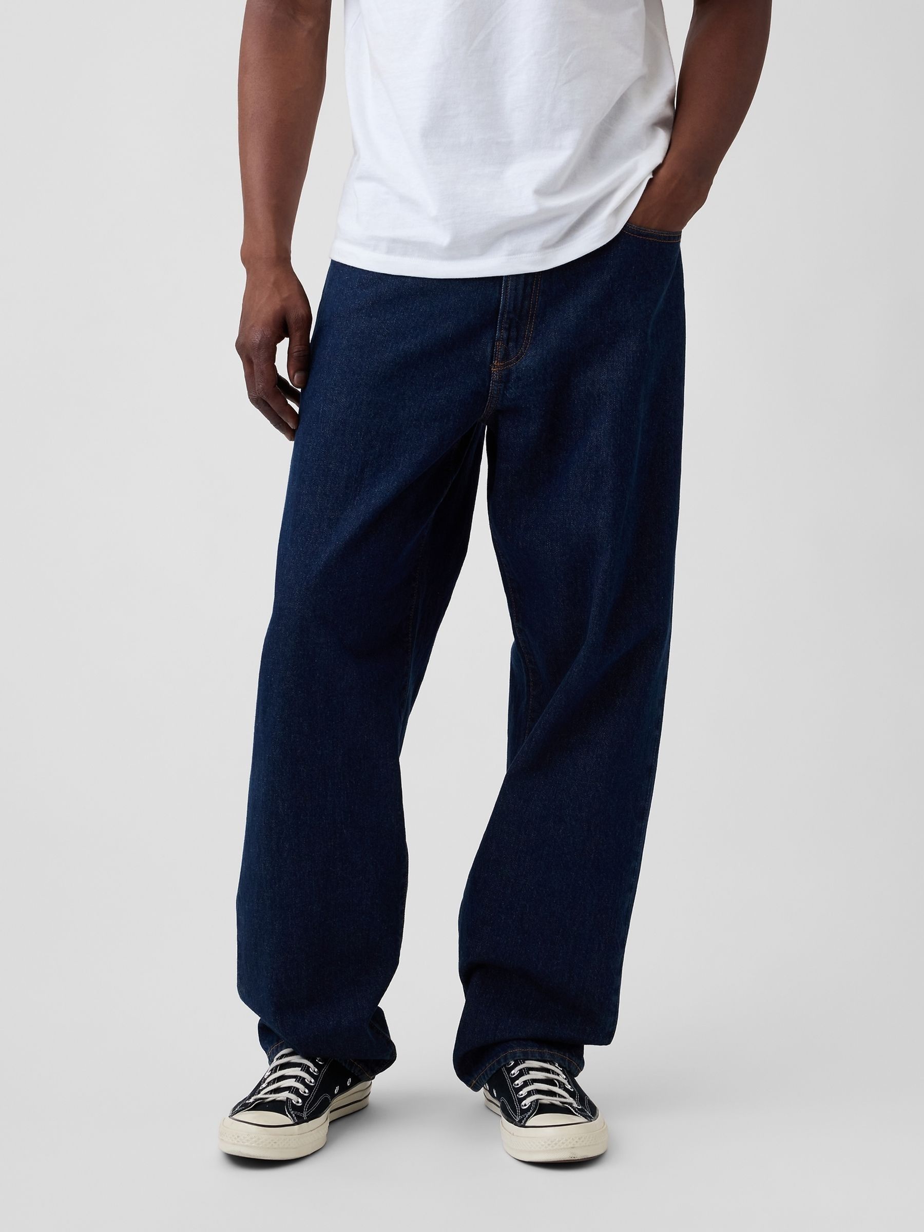 Indigo Wash Baggy Jeans - Image 1 of 6