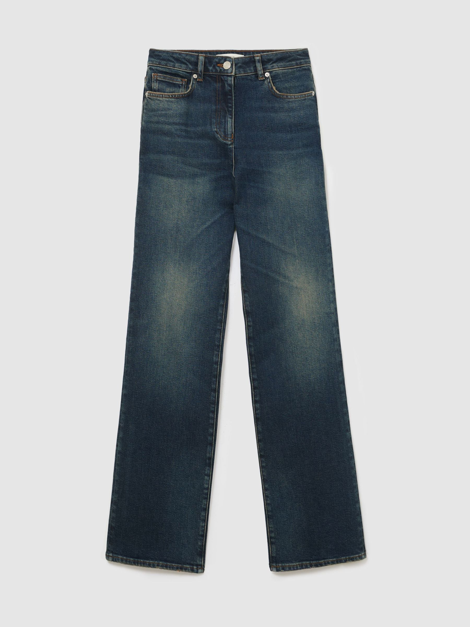 High-Rise Bootcut Jeans in Mid Blue - Image 2 of 8