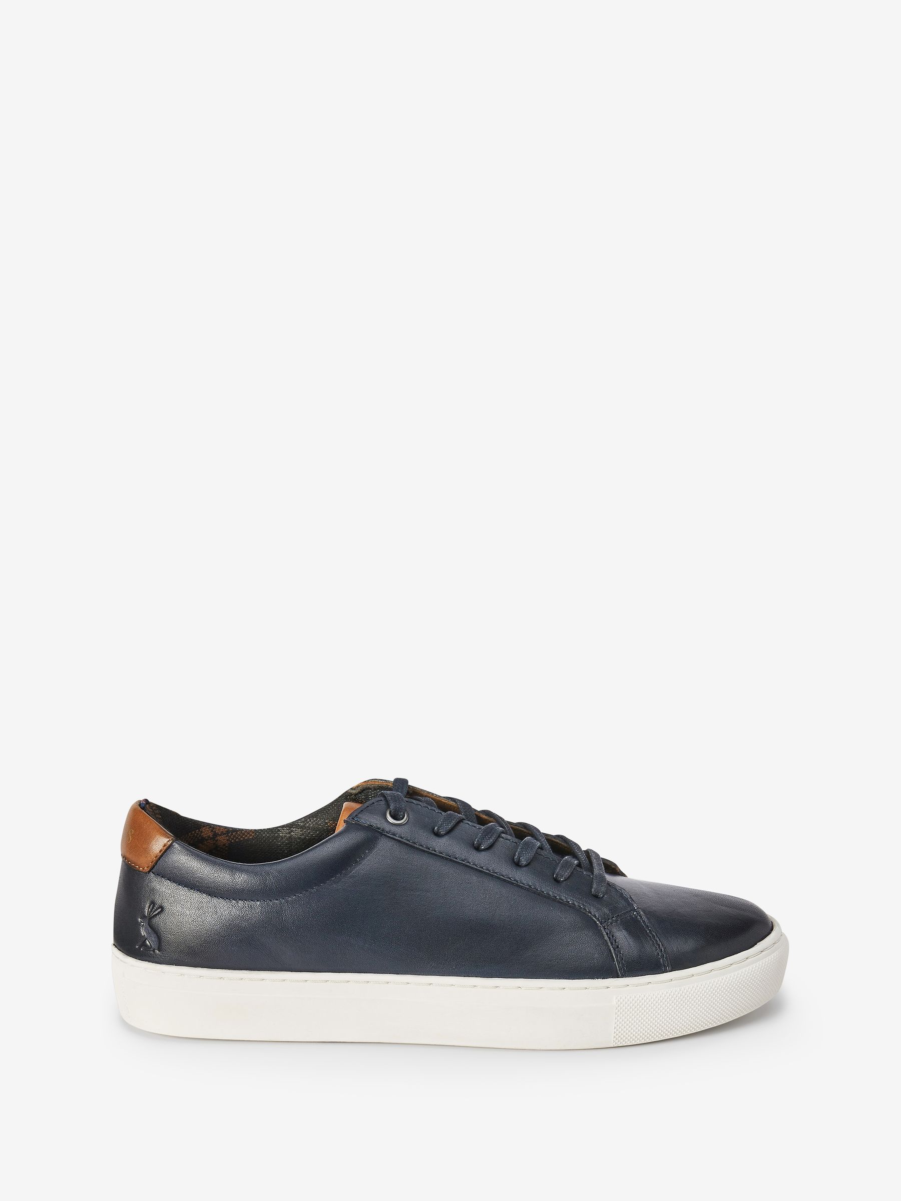 Navy Blue Leather Trainers - Image 1 of 7
