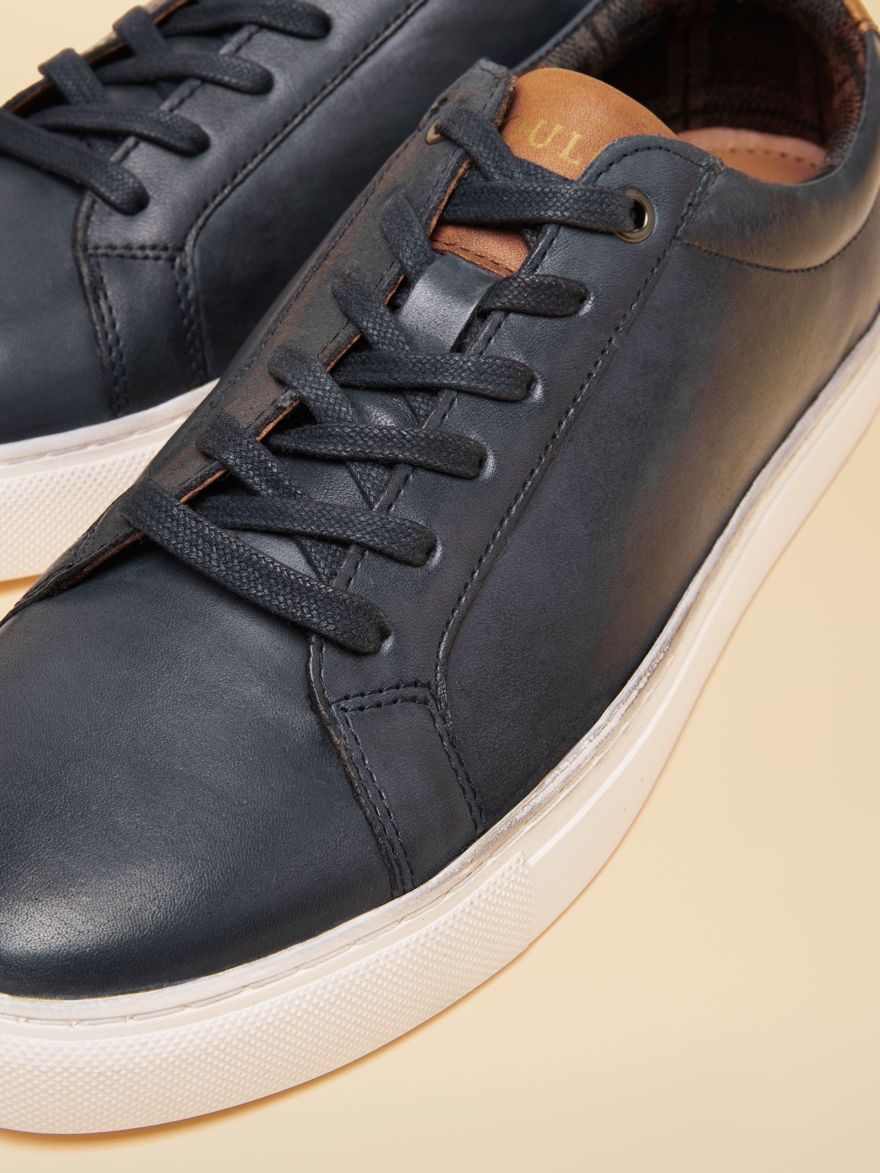 Navy Blue Leather Trainers - Image 5 of 5 Navy Blue Leather Trainers - Image 5 of 5