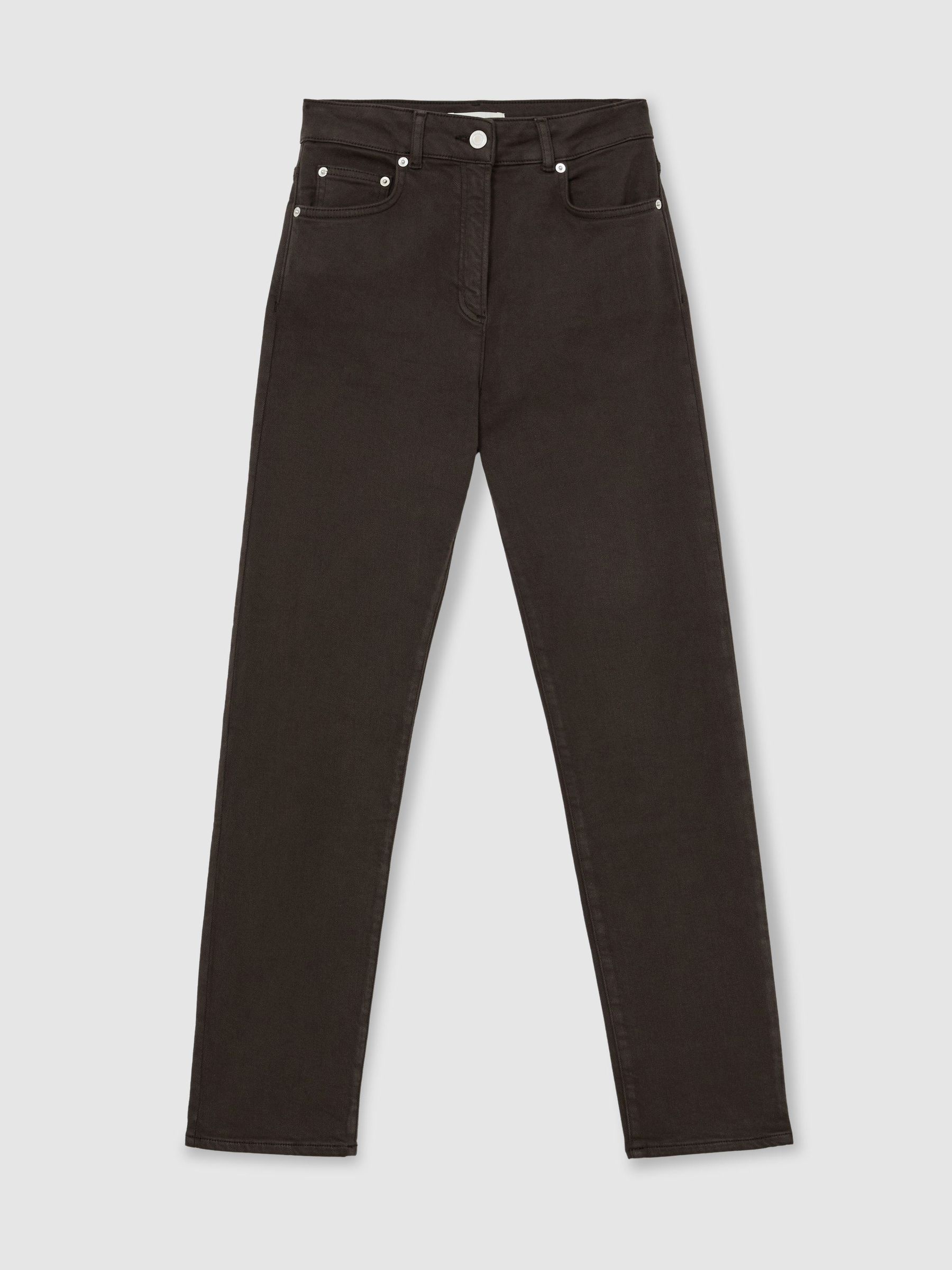 Slim-Leg Mid-Rise Jeans in Grape - Image 2 of 6 Slim-Leg Mid-Rise Jeans in Grape - Image 2 of 6