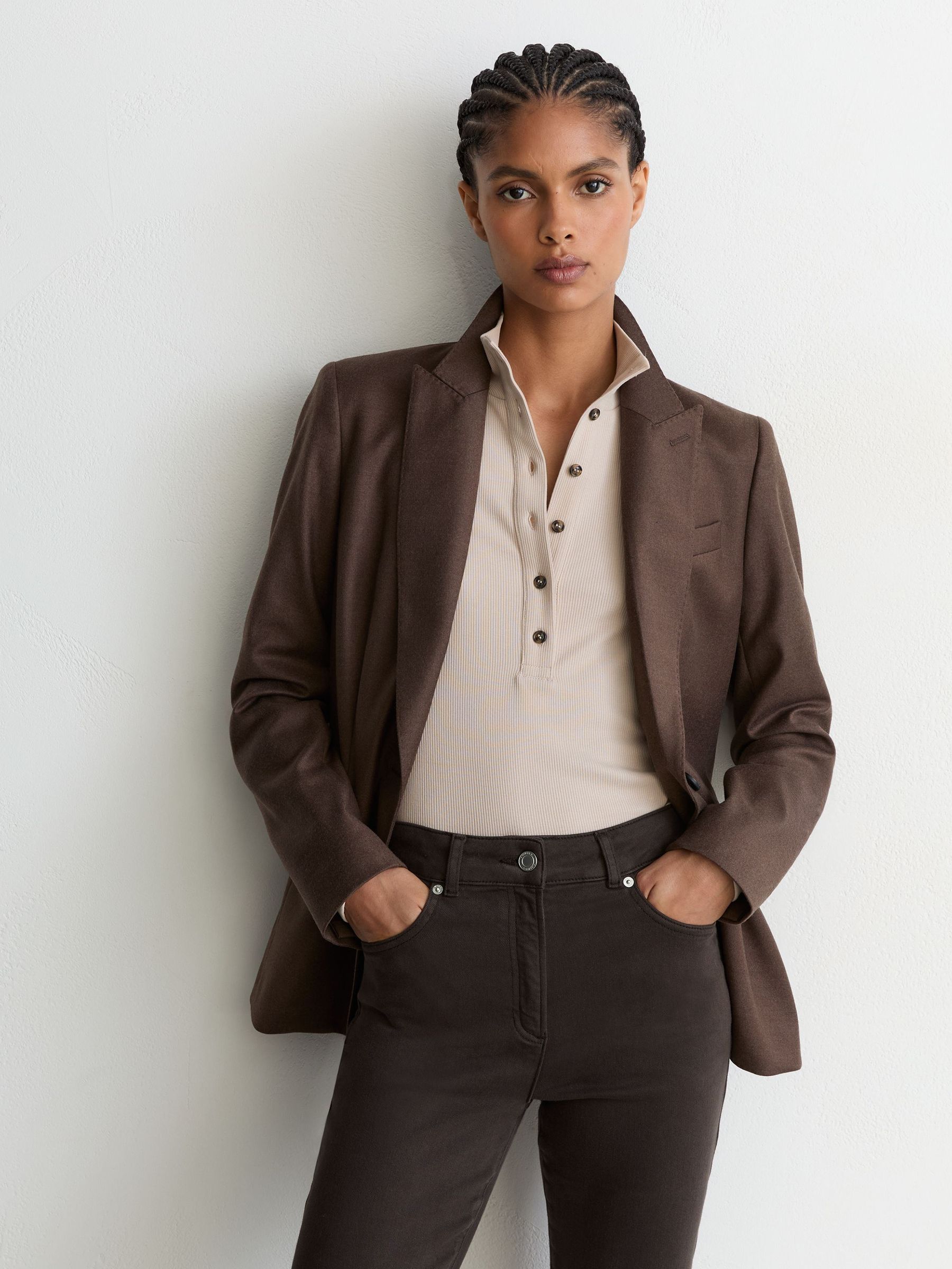 Slim-Leg Mid-Rise Jeans in Grape - Image 4 of 6