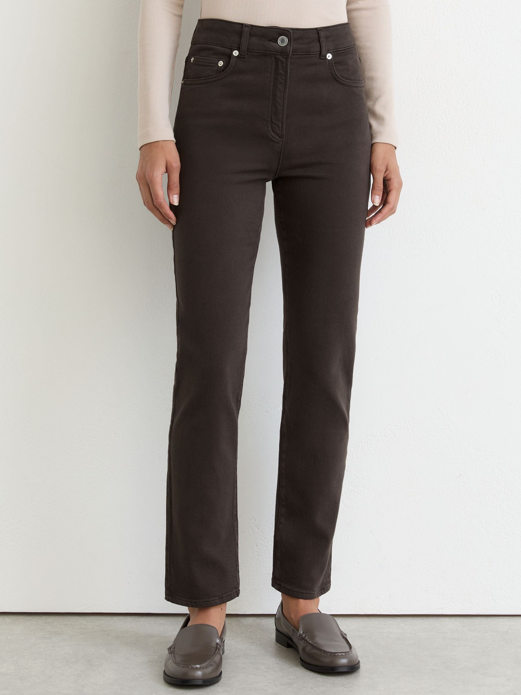 Petite Slim-Leg Mid-Rise Jeans in Grape - Image 3 of 7