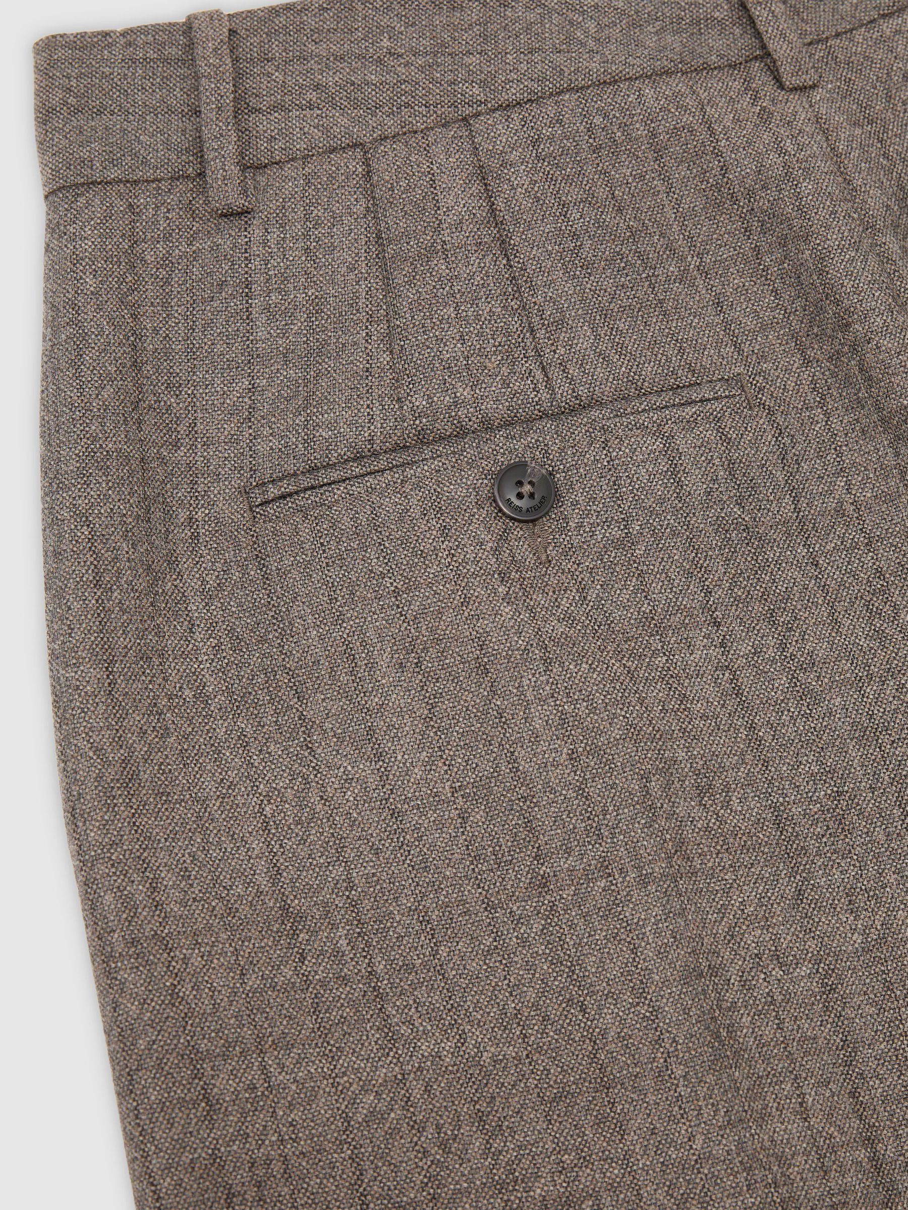 Atelier Grey Wool Wide-Leg Double-Pleat Trousers in Grey - Image 8 of 8