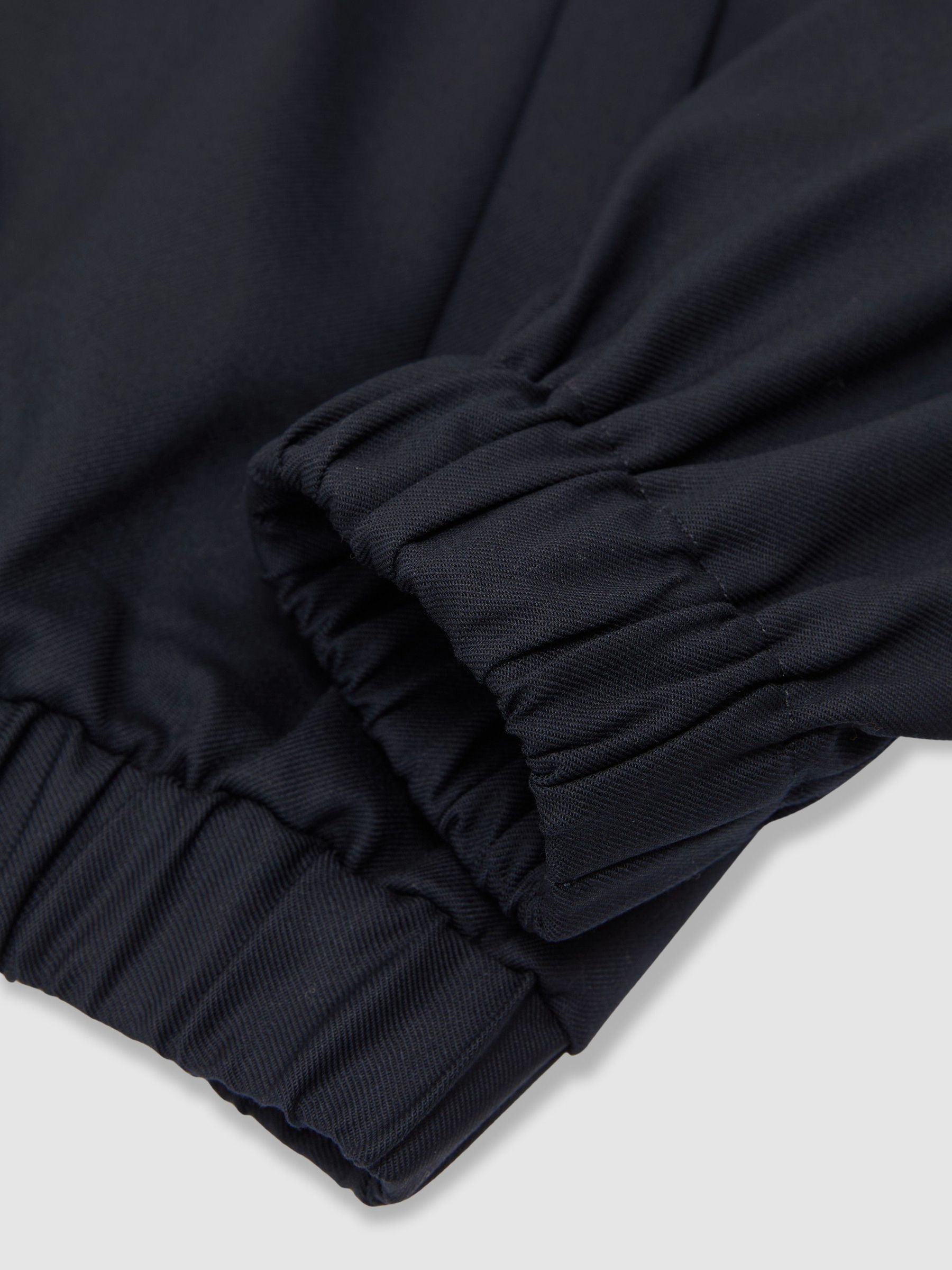 Wool-Blend Dual-Zip Bomber Jacket in Navy - Image 6 of 6