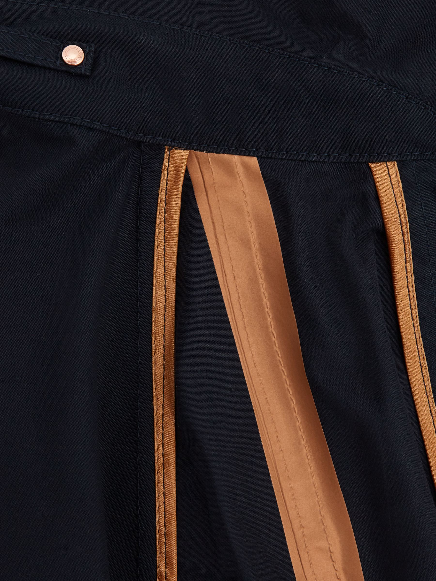Private White Mid-Length Trench Coat in Navy - Image 10 of 11