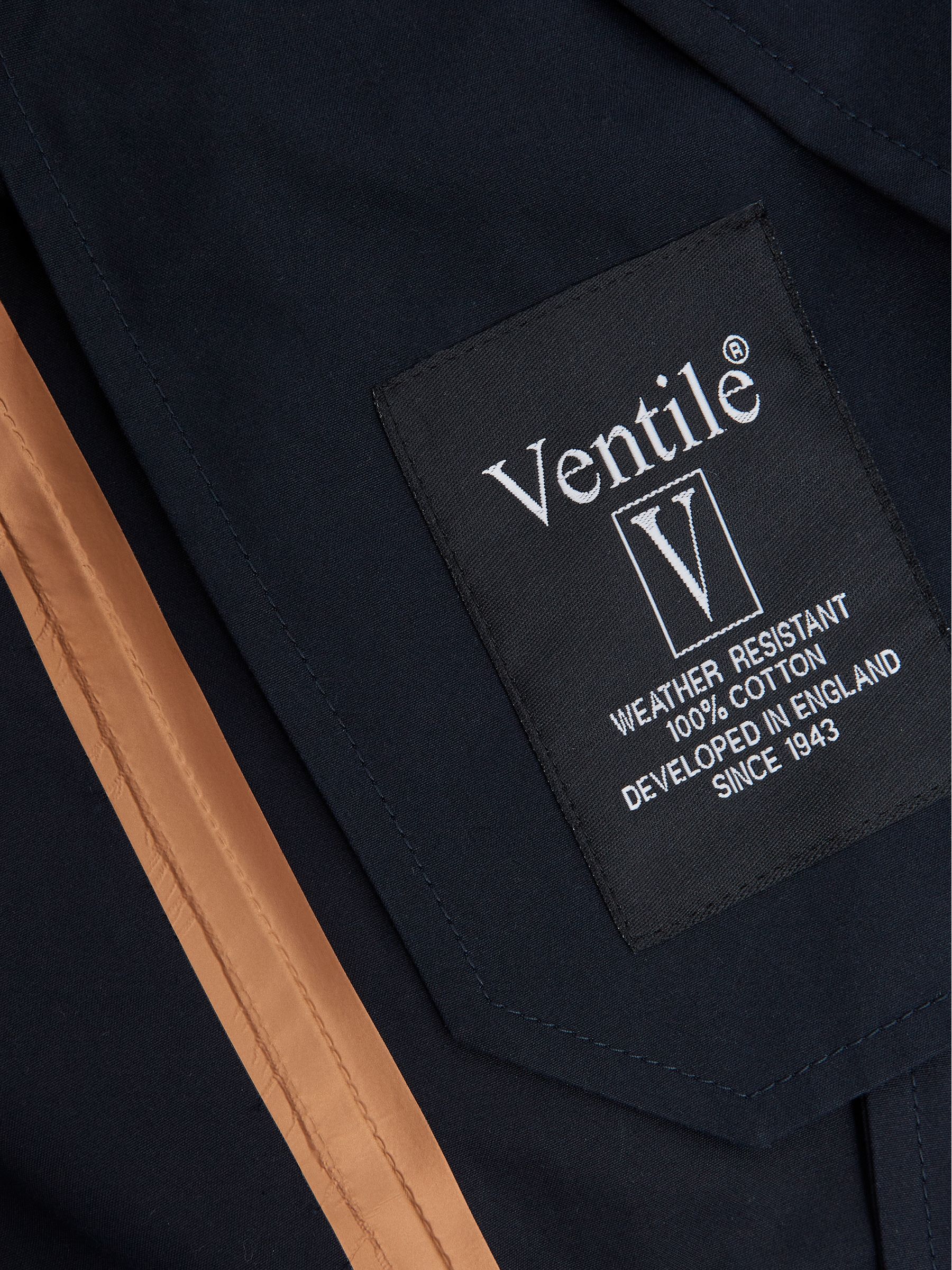 Private White Mid-Length Trench Coat in Navy - Image 11 of 11