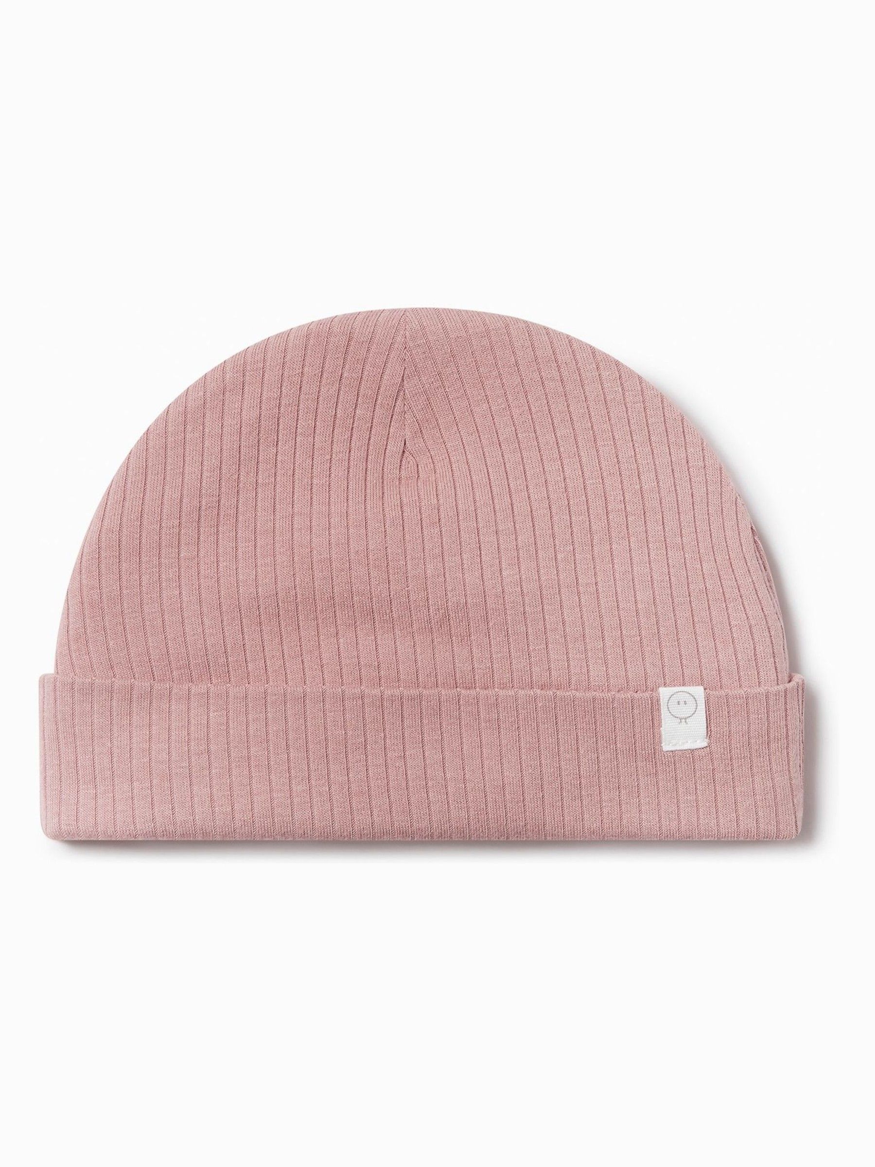 MORI Pink Stretch Baby Hat - Image 2 of 2