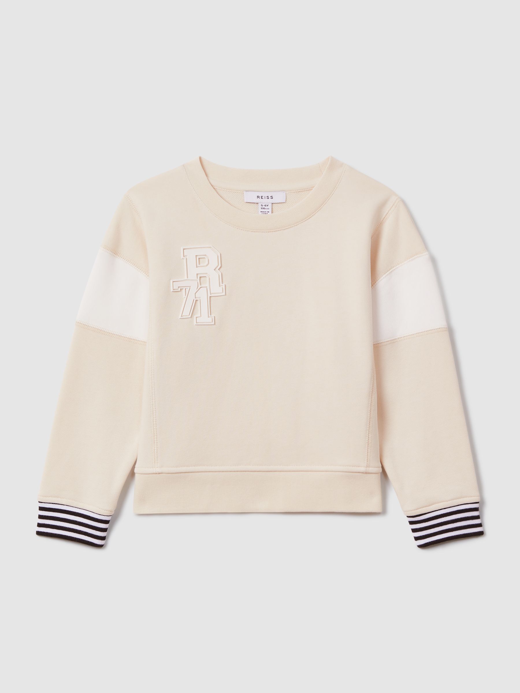 Senior Cotton Blend Logo Sweatshirt in Ivory - Image 2 of 4