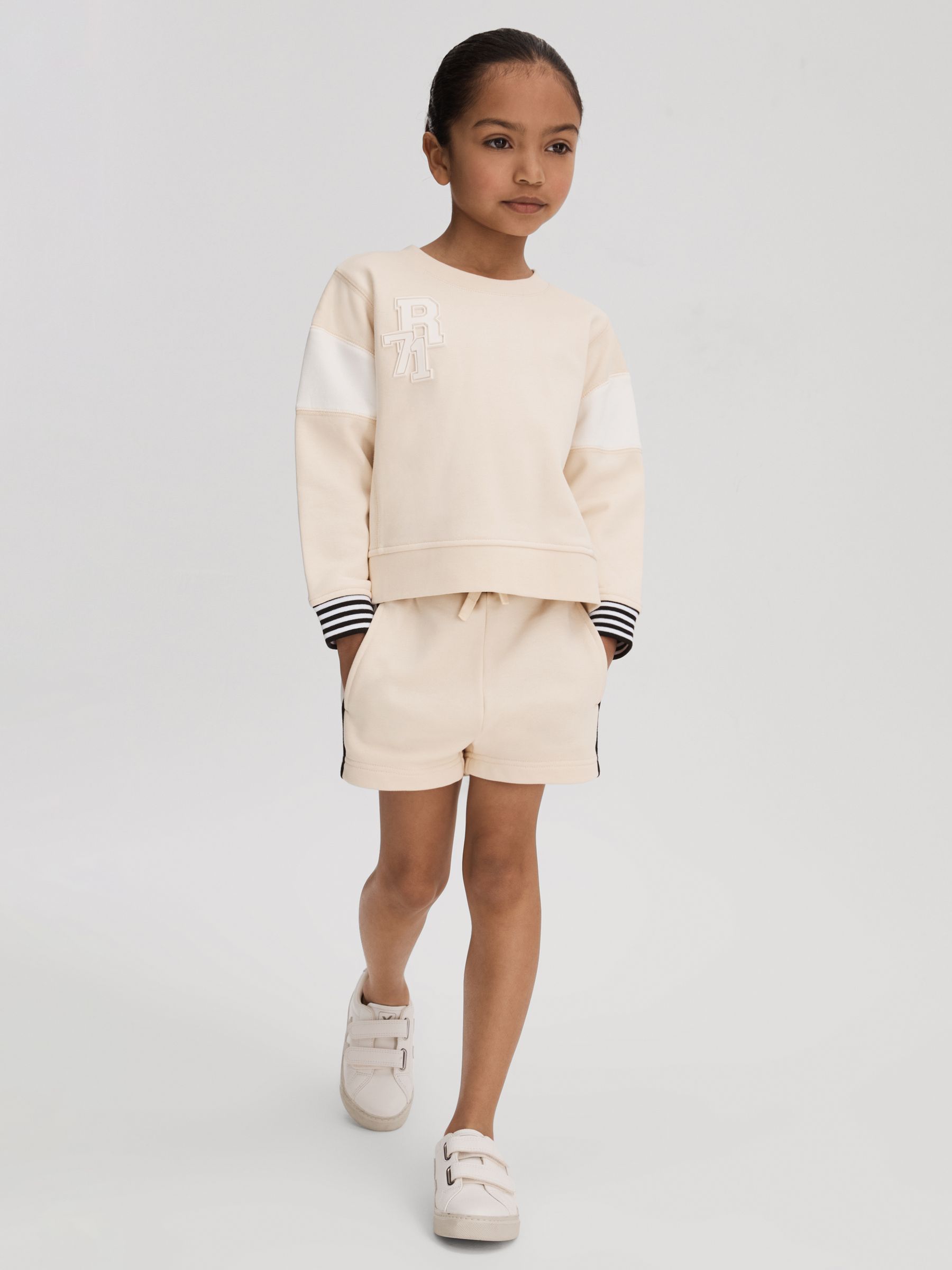 Senior Cotton Blend Logo Sweatshirt in Ivory - Image 3 of 4