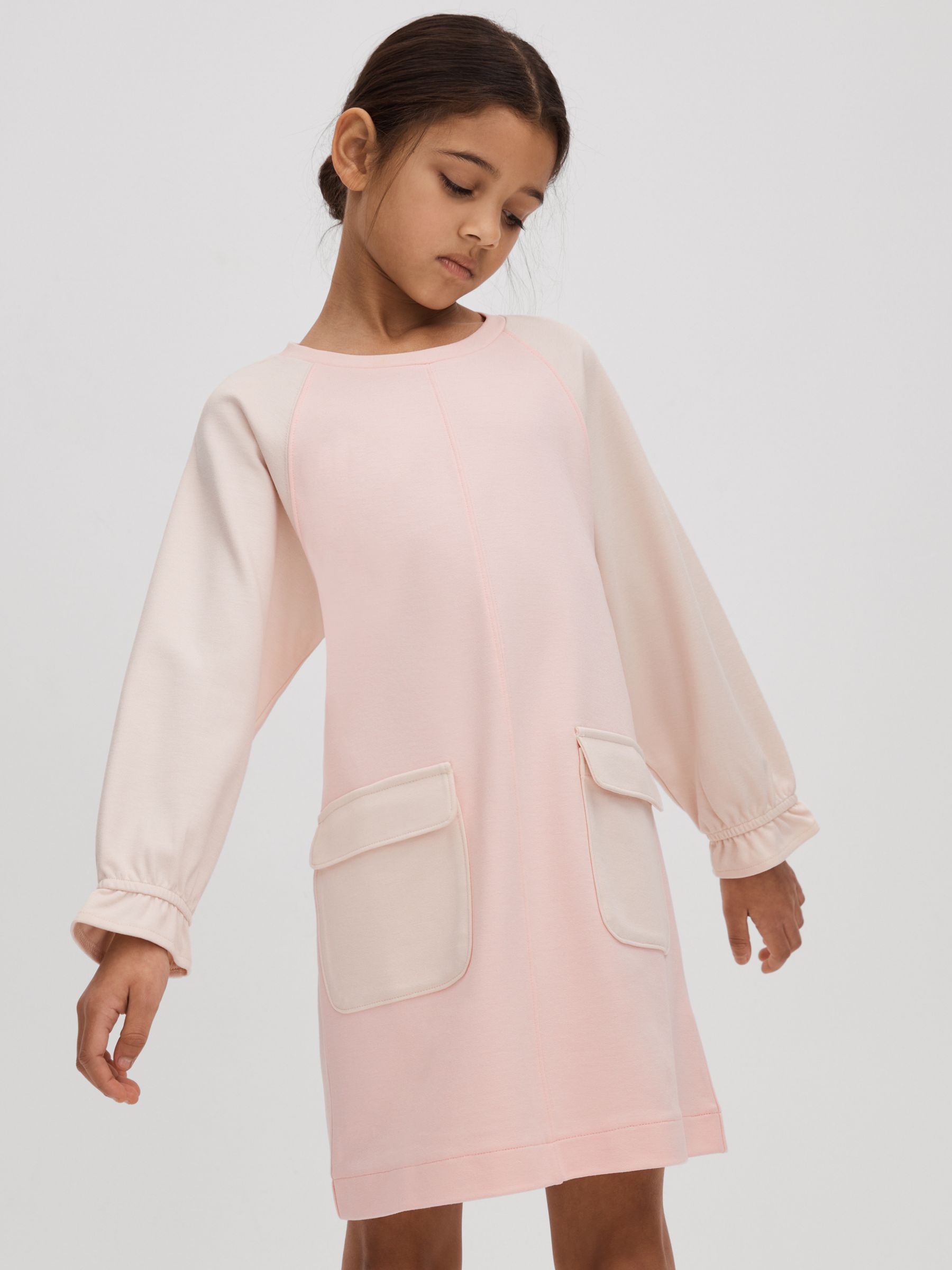13-14 yrs Colourblock Jersey Dress in Pink - Image 3 of 4