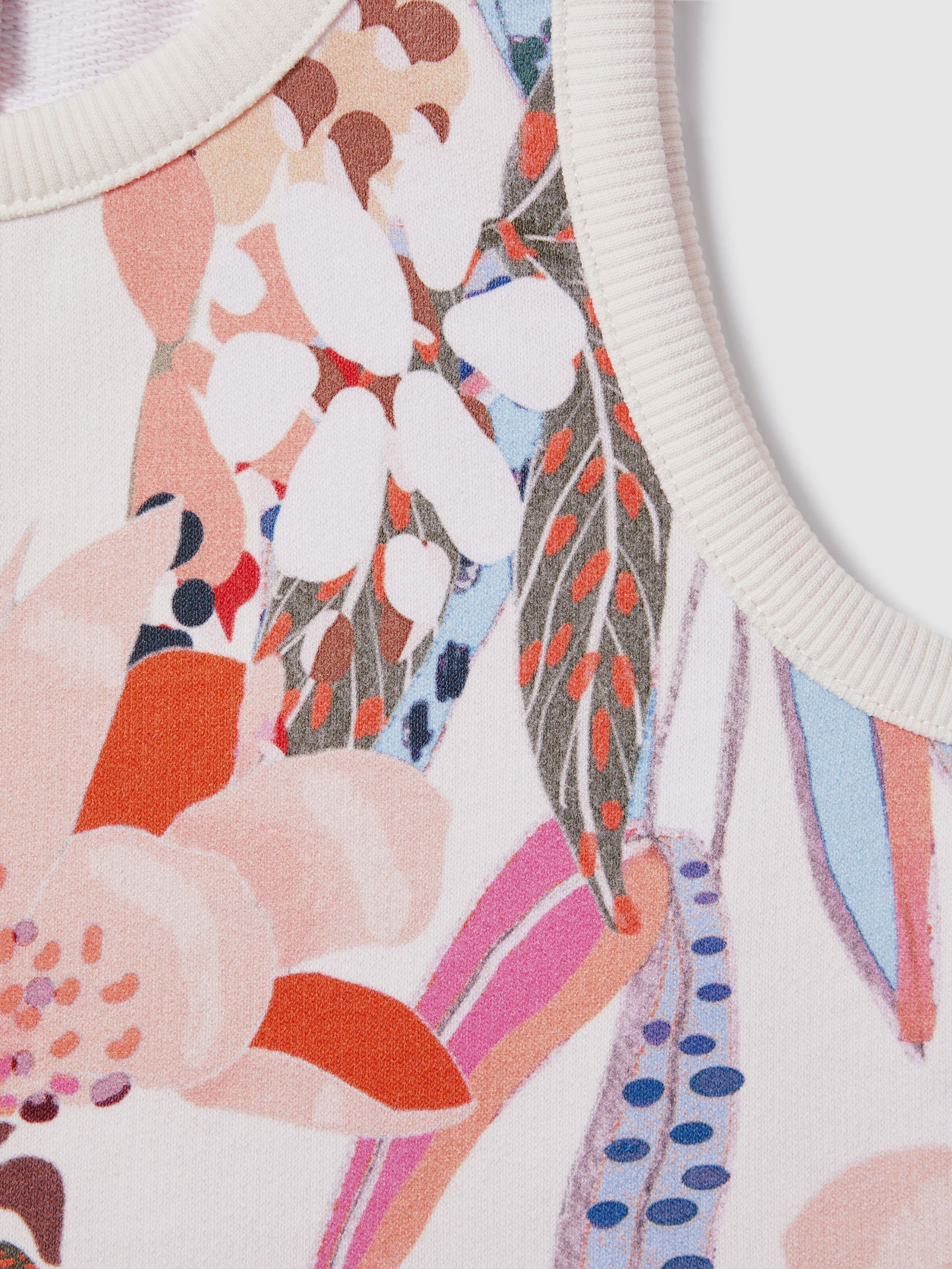 9-13 yrs Cotton Vest and Joggers Set in Pink Print - Image 4 of 5