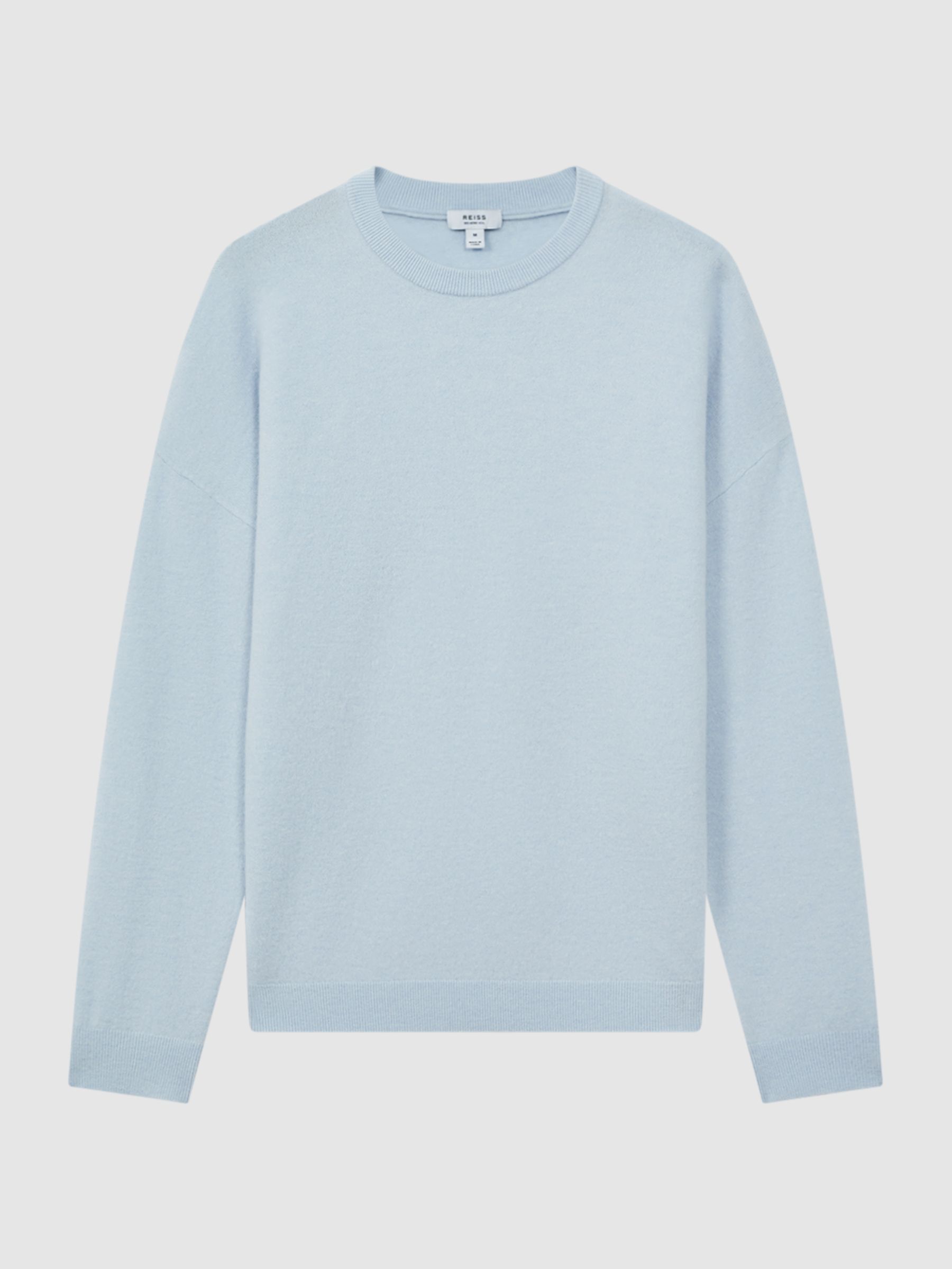 Wool Crew Neck Jumper in Soft Blue Melange - Image 2 of 5