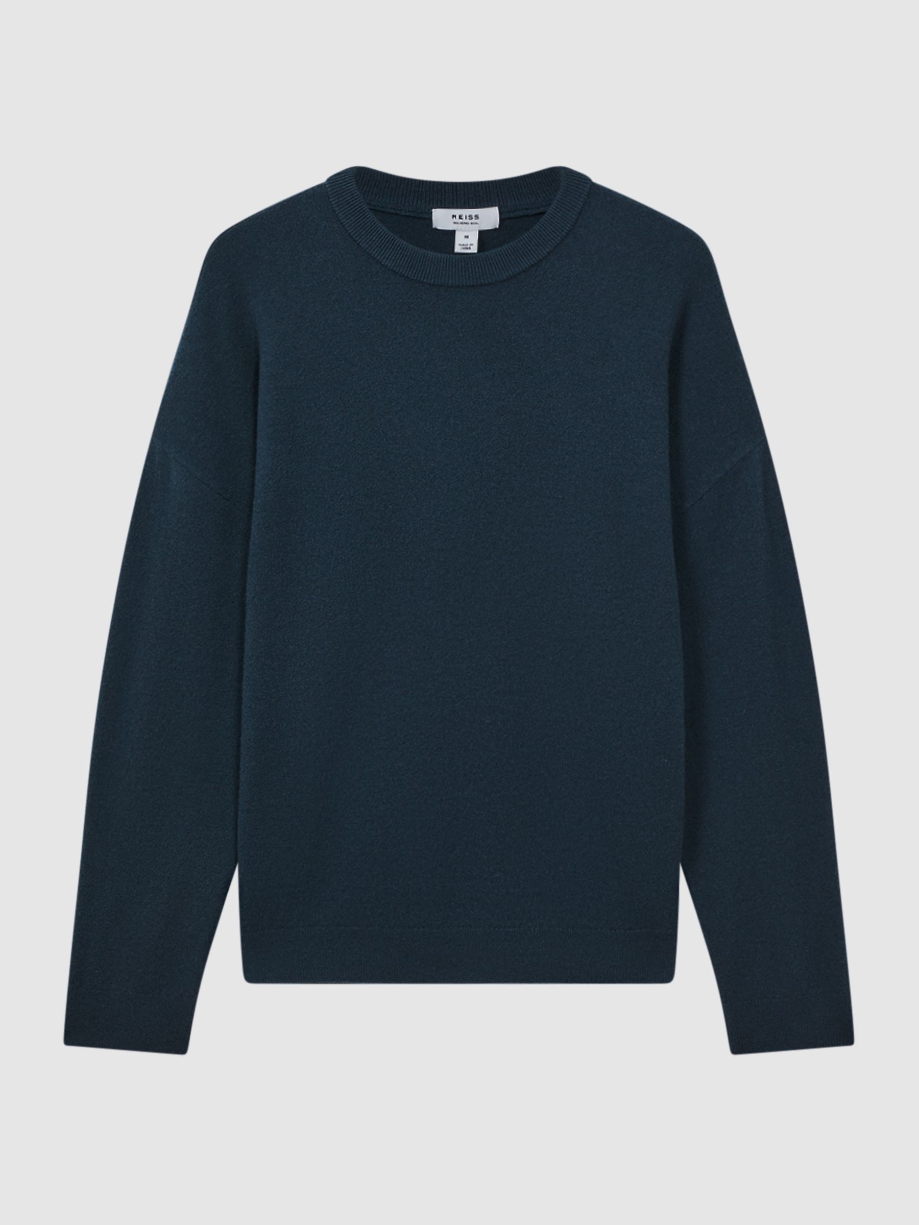 Wool Crew Neck Jumper in Petrol Blue - Image 2 of 5