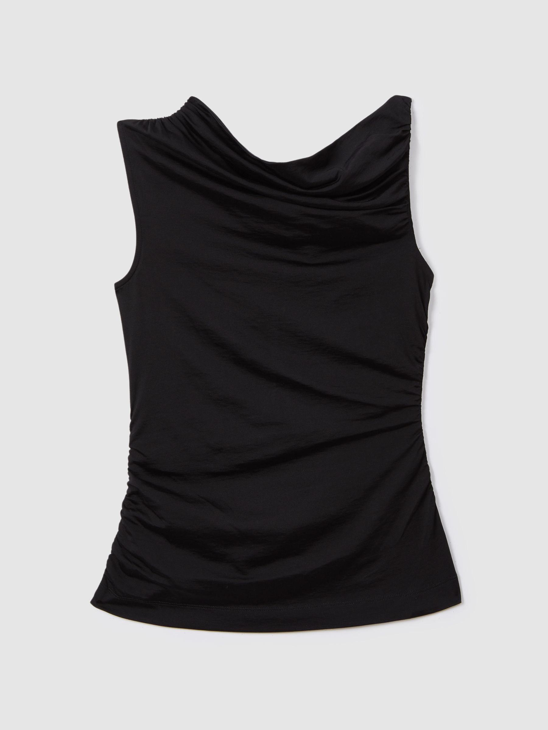 Ruched Off-The-Shoulder Top in Black - Image 2 of 5