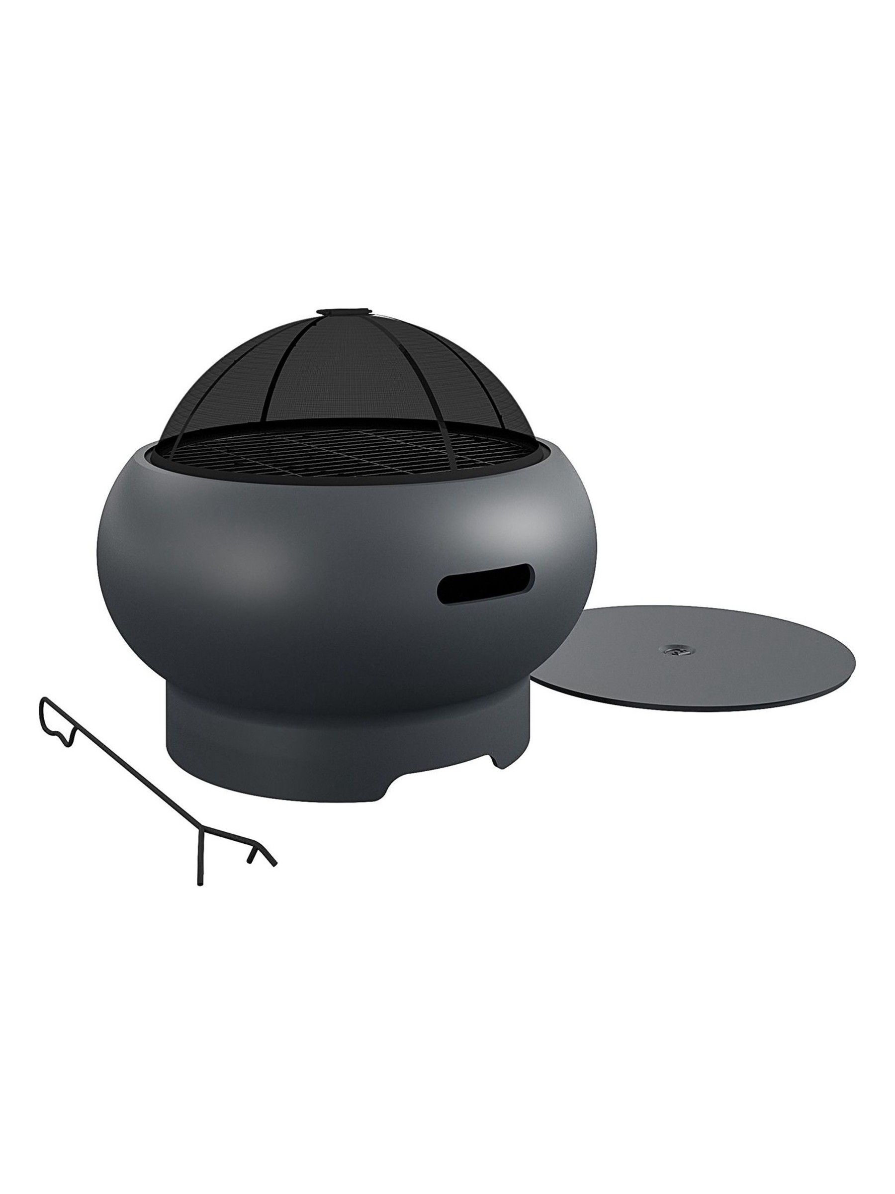 Novogratz Grey Garden Outdoor Asher Fire Pit - Image 4 of 5