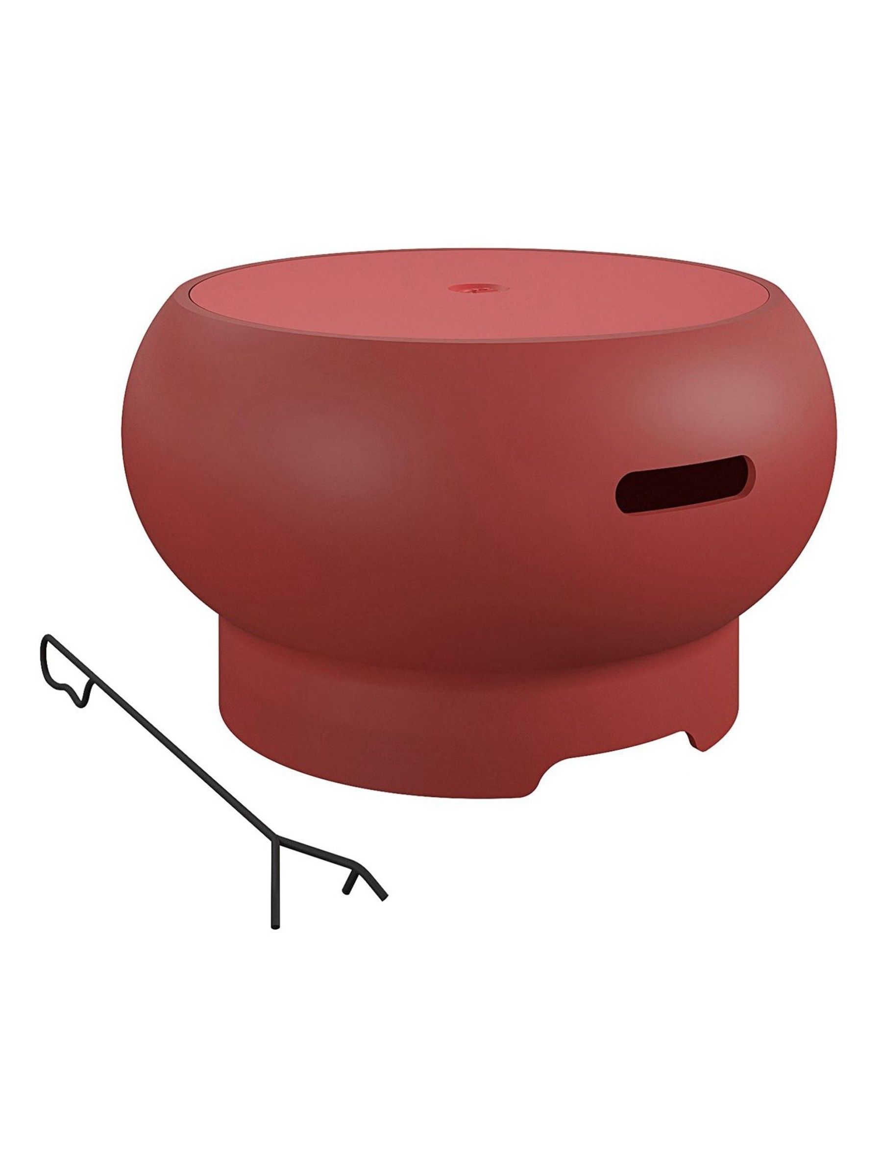 Novogratz Red Garden Outdoor Asher Fire Pit - Image 3 of 5