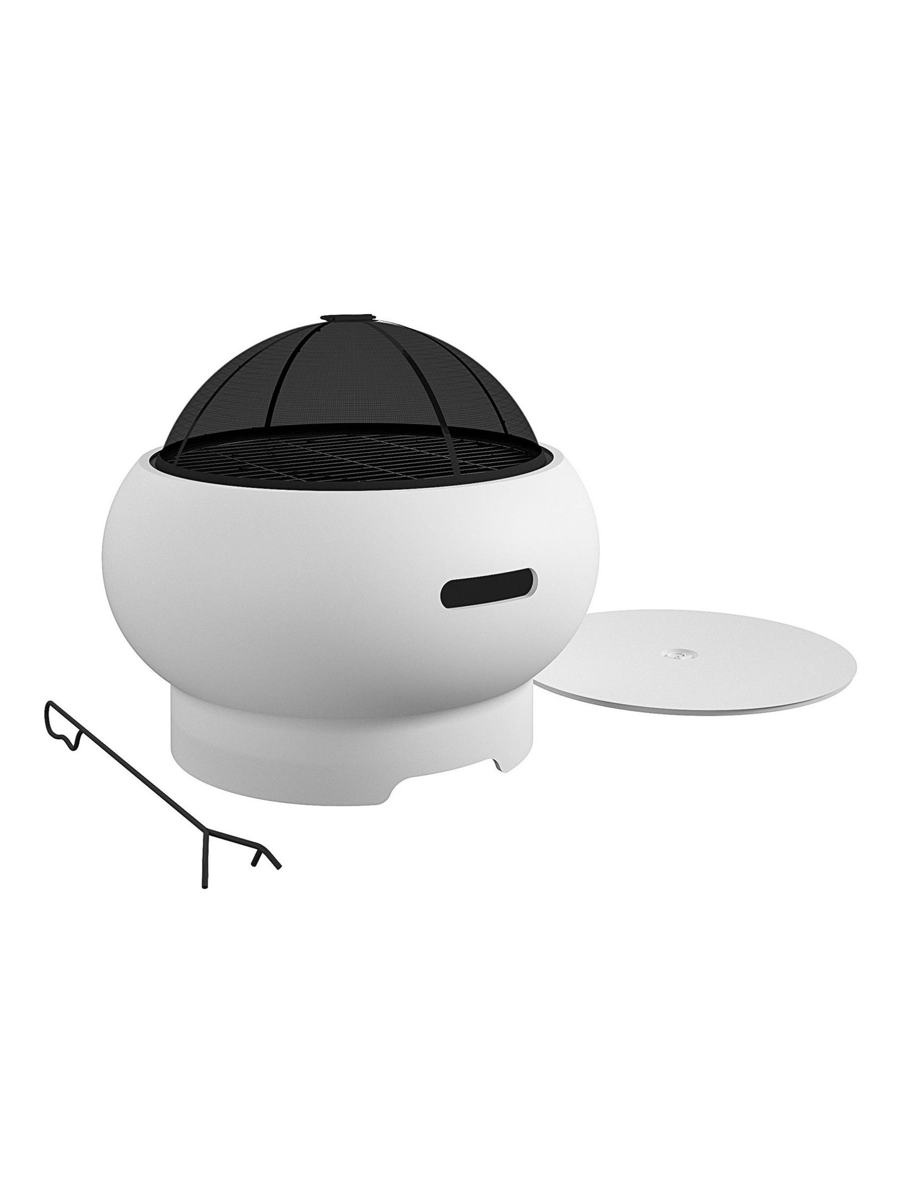 Novogratz White Garden Outdoor Asher Fire Pit - Image 4 of 4