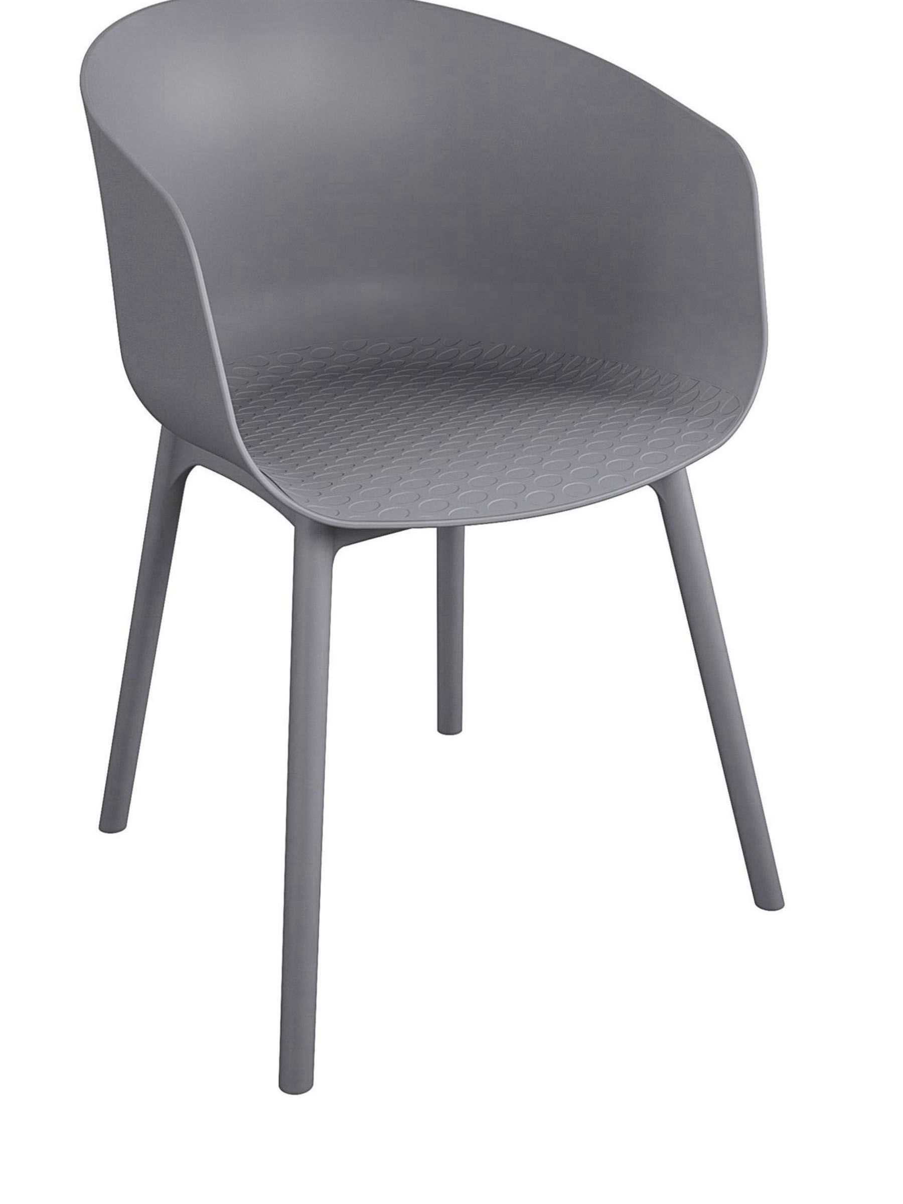 Novogratz Grey York 2 Pack Outdoor XL Garden Dining Chairs - Image 3 of 5