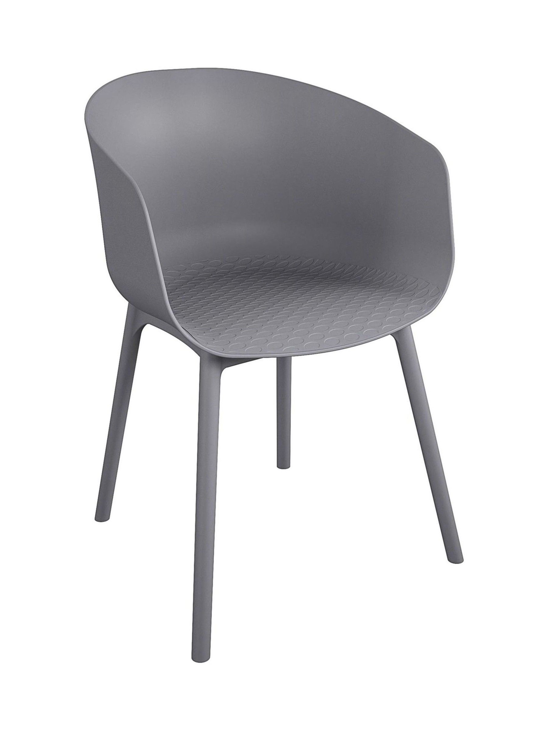 Novogratz Grey York 2 Pack Outdoor XL Garden Dining Chairs - Image 4 of 5