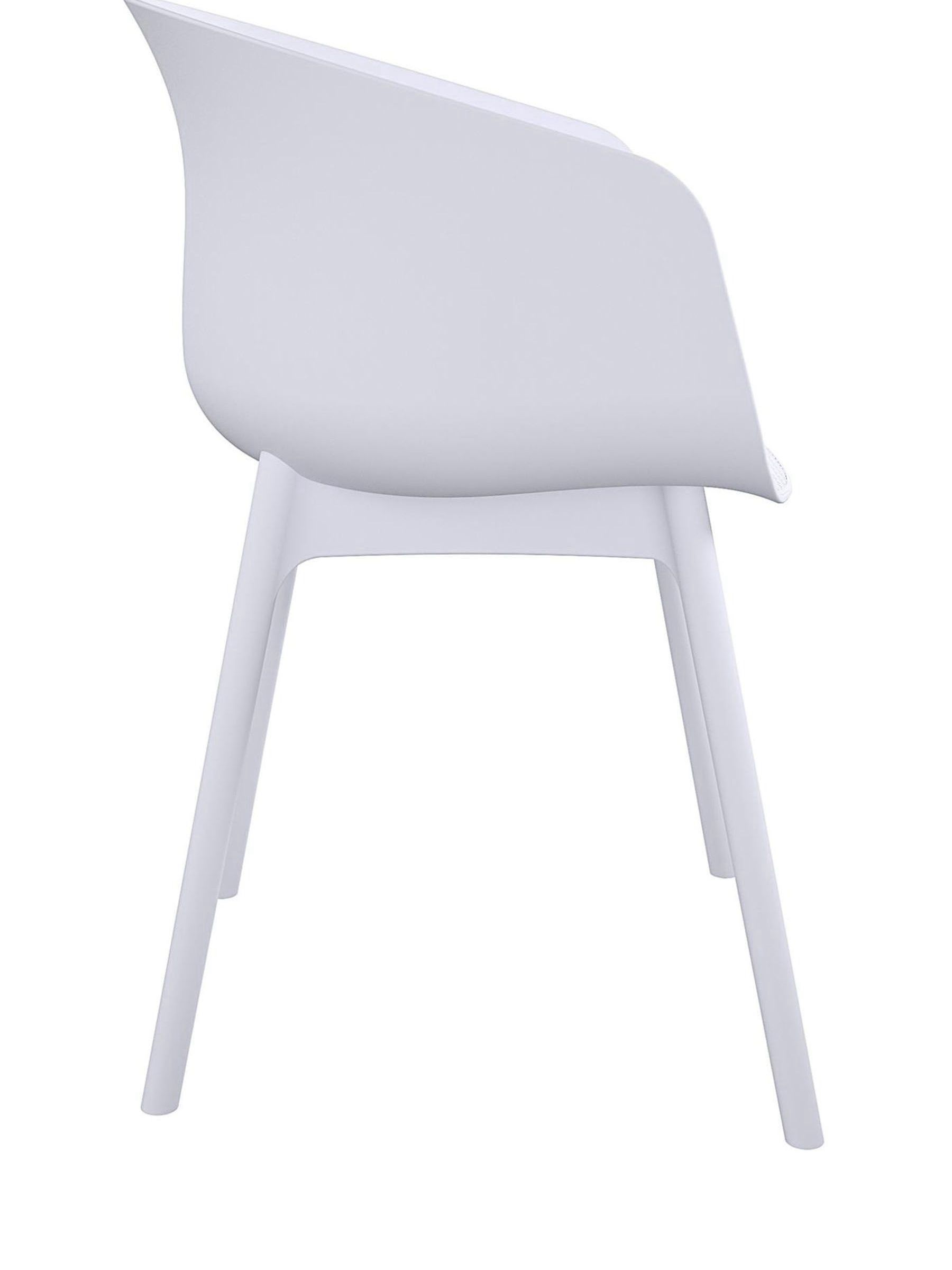 Novogratz White York 2 Pack Outdoor XL Garden Dining Chairs - Image 4 of 4 Novogratz White York 2 Pack Outdoor XL Garden Dining Chairs - Image 4 of 4